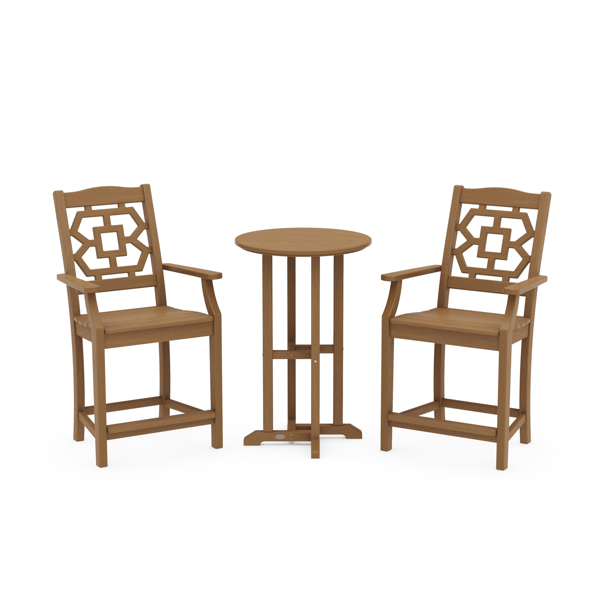 Chinoiserie 3-Piece Farmhouse Bistro Counter Set