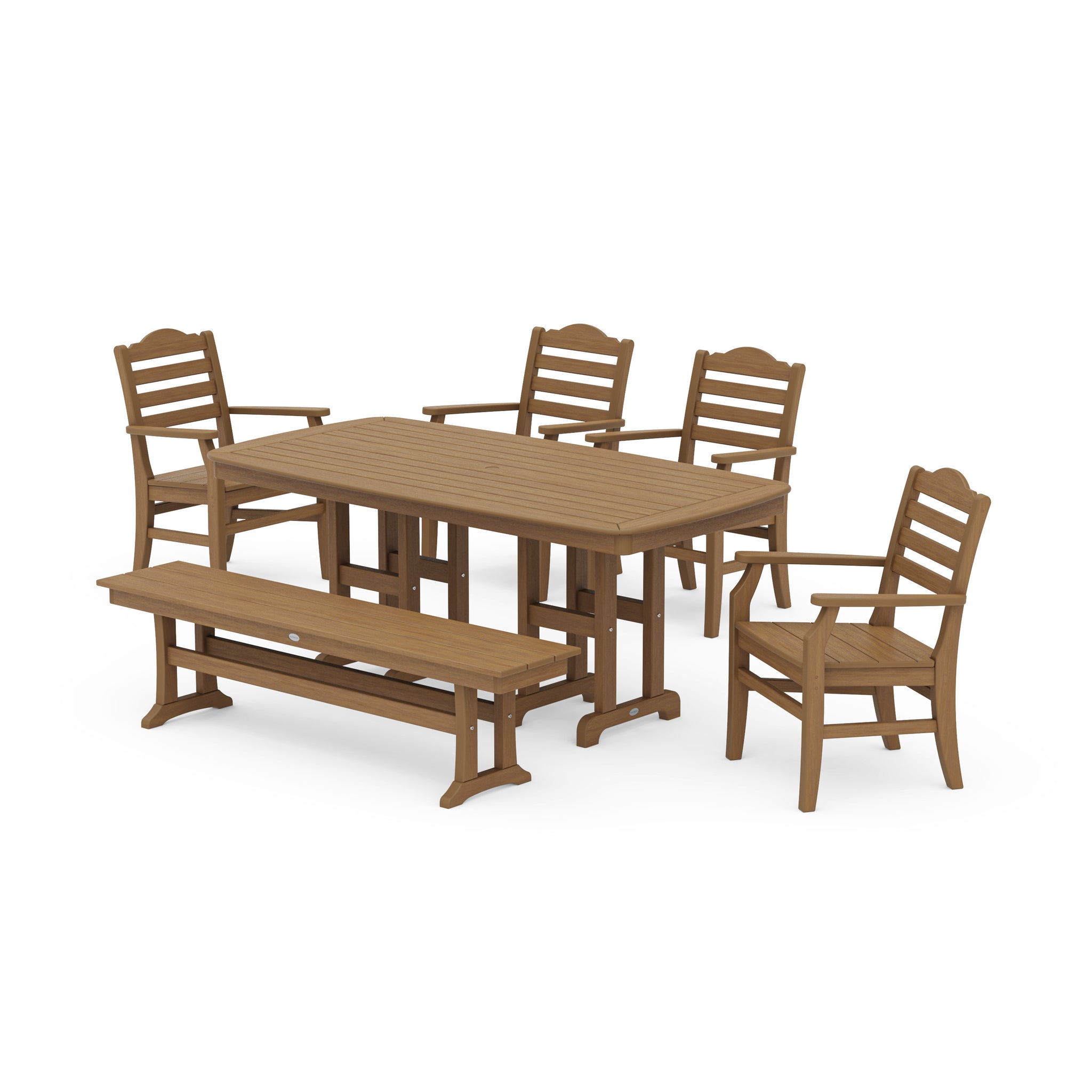 Savannah 6-Piece Farmhouse Dining Set with Bench