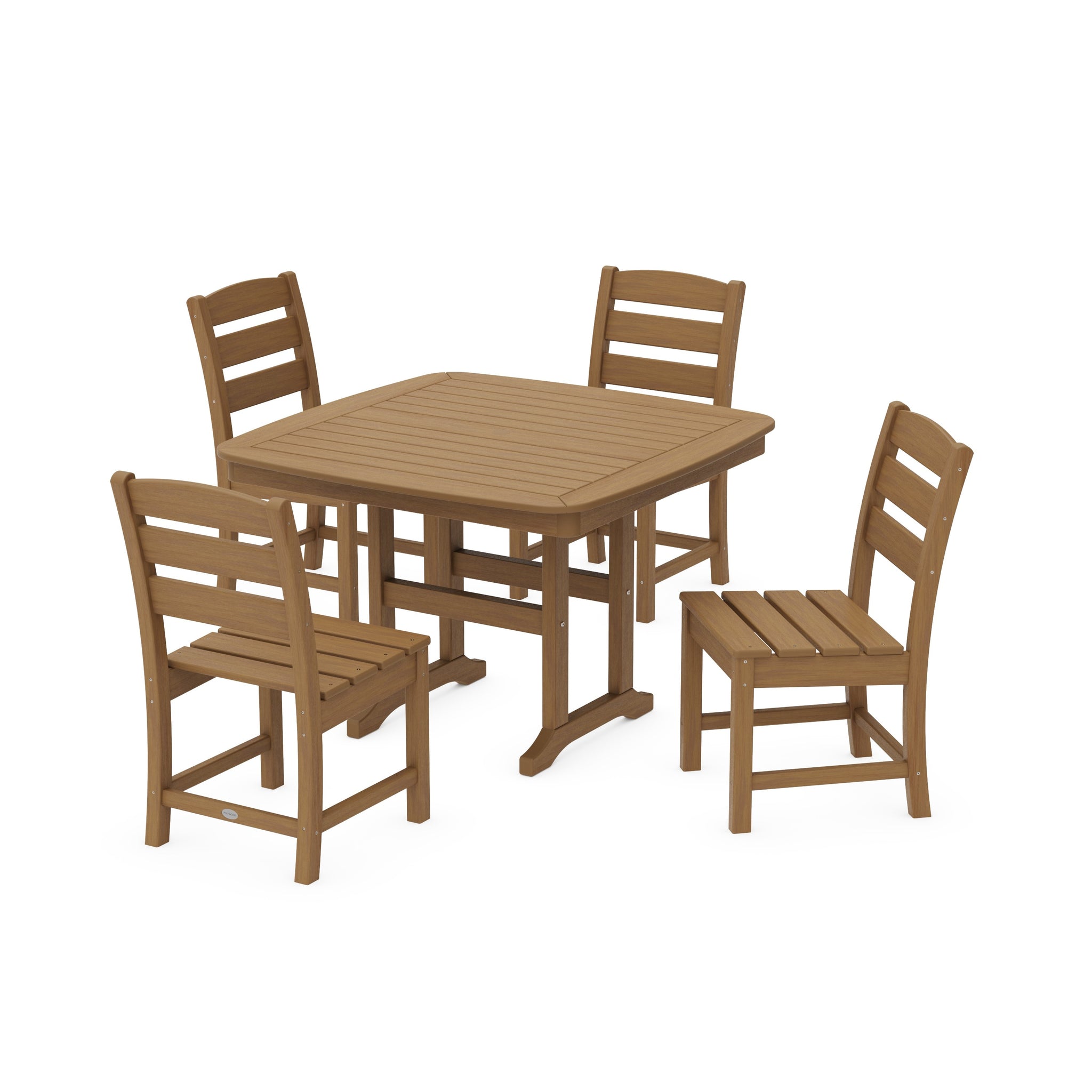 Lakeside Side Chair 5-Piece Dining Set with Trestle Legs