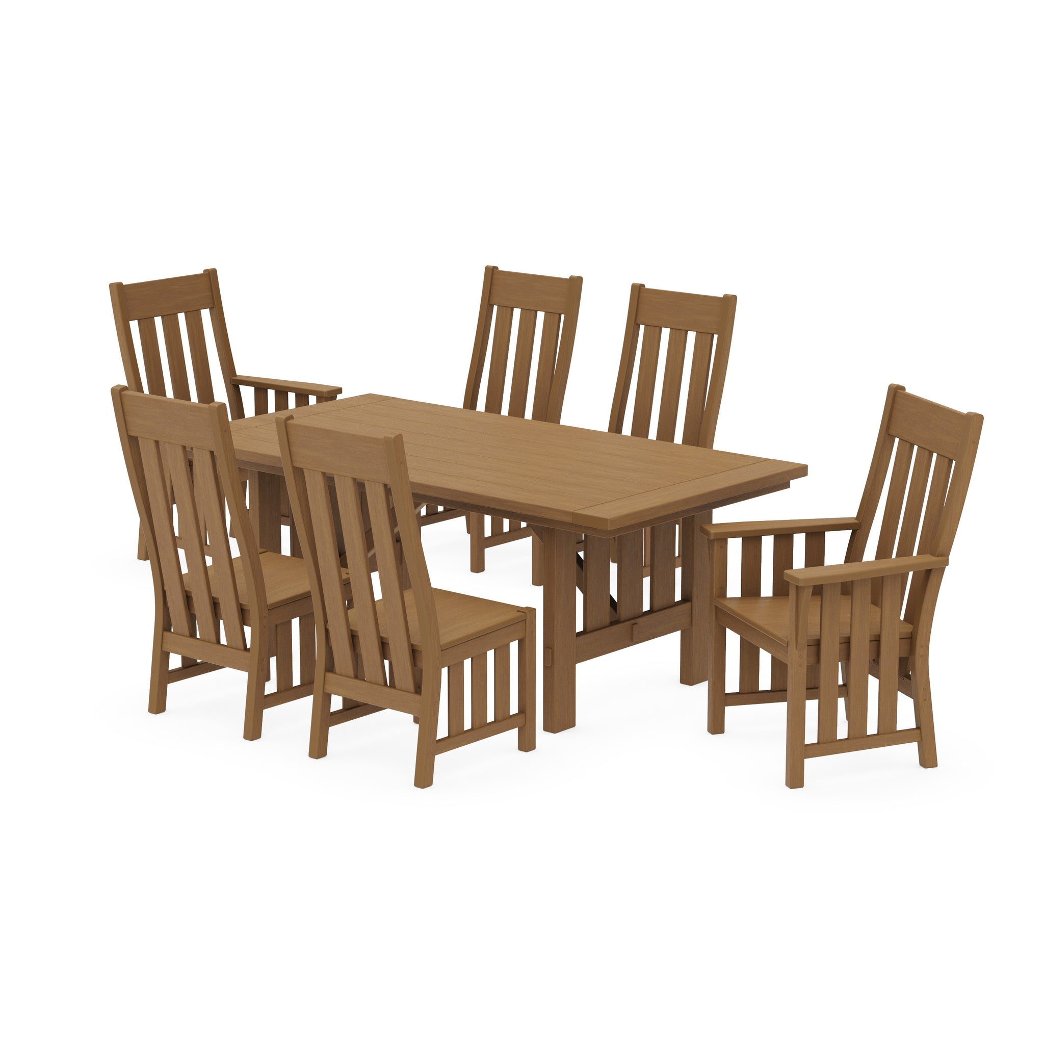 Acadia 7-Piece Farmhouse Dining Set with Trestle Legs