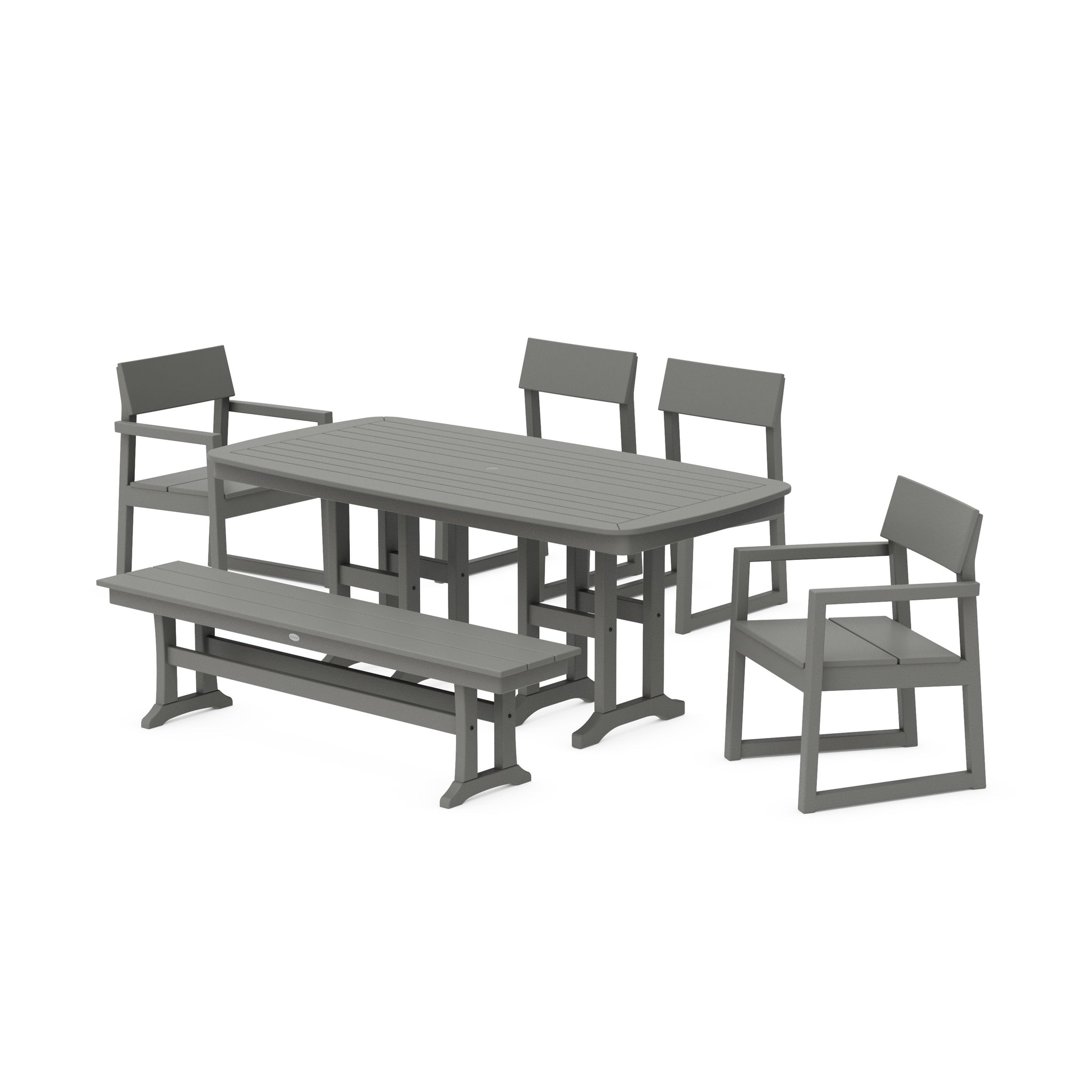 EDGE 6-Piece Dining Set with Bench