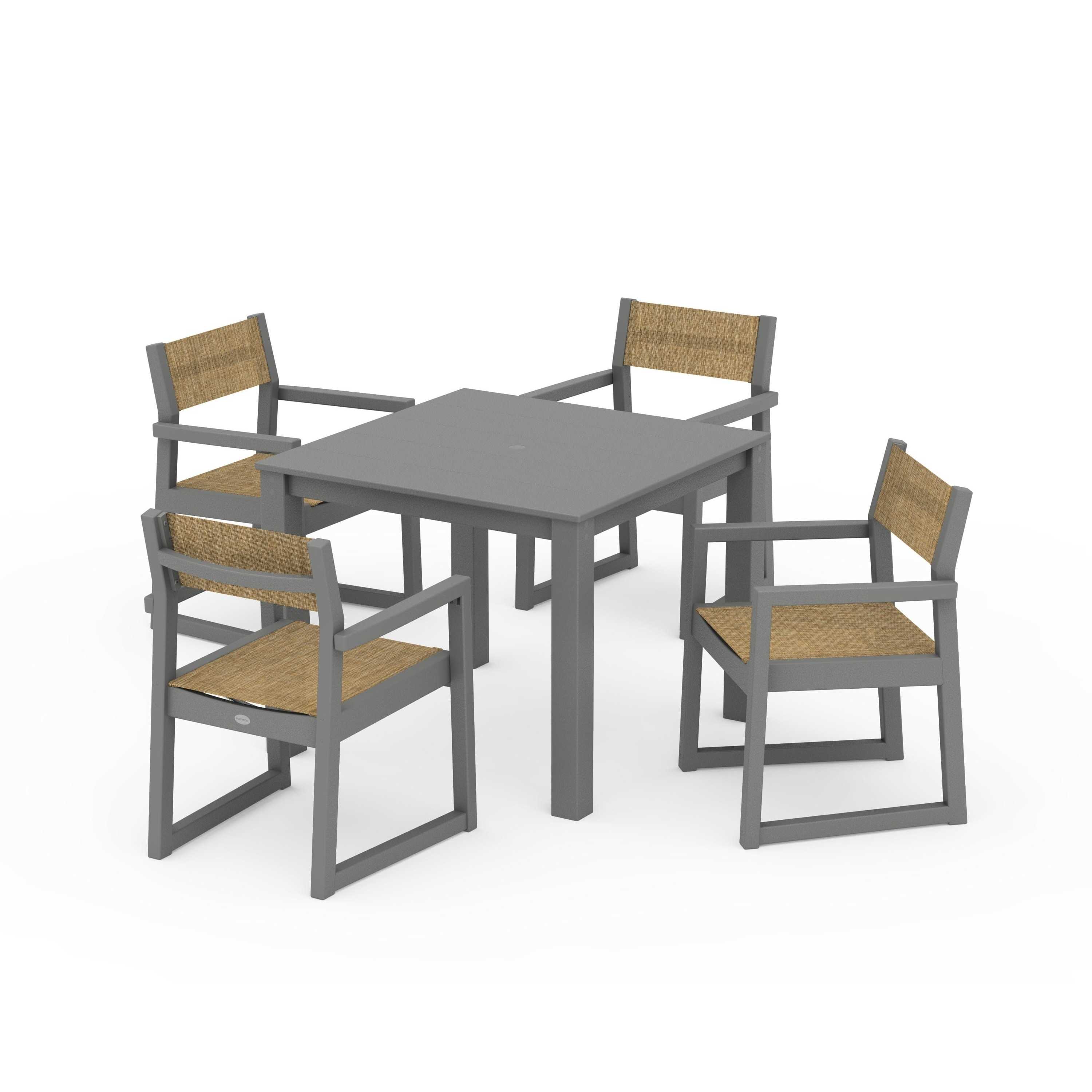 EDGE Sling Arm Chair 5-Piece Parsons Dining Set