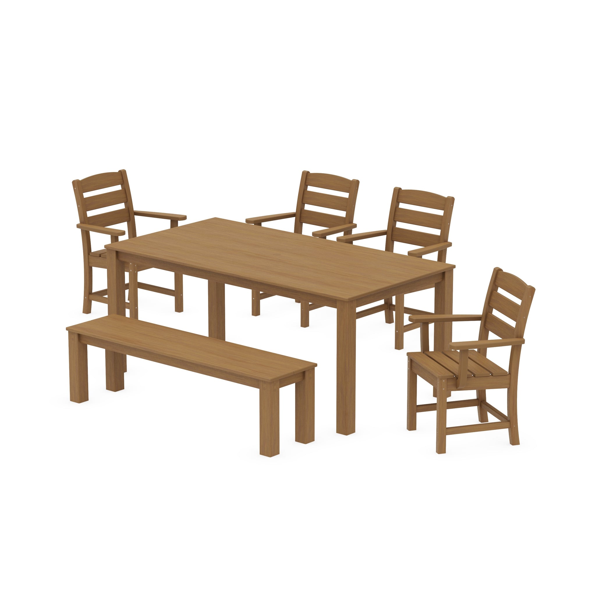 Lakeside 6-Piece Parsons Dining Set with Bench