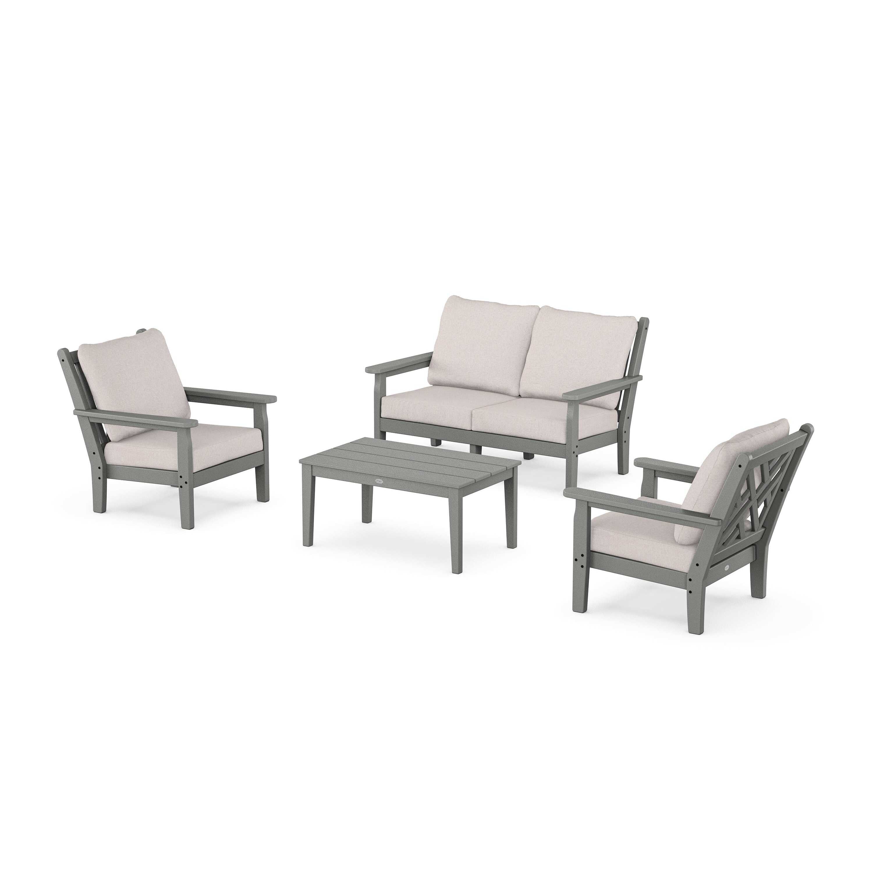 Chippendale 4-Piece Deep Seating Set with Loveseat