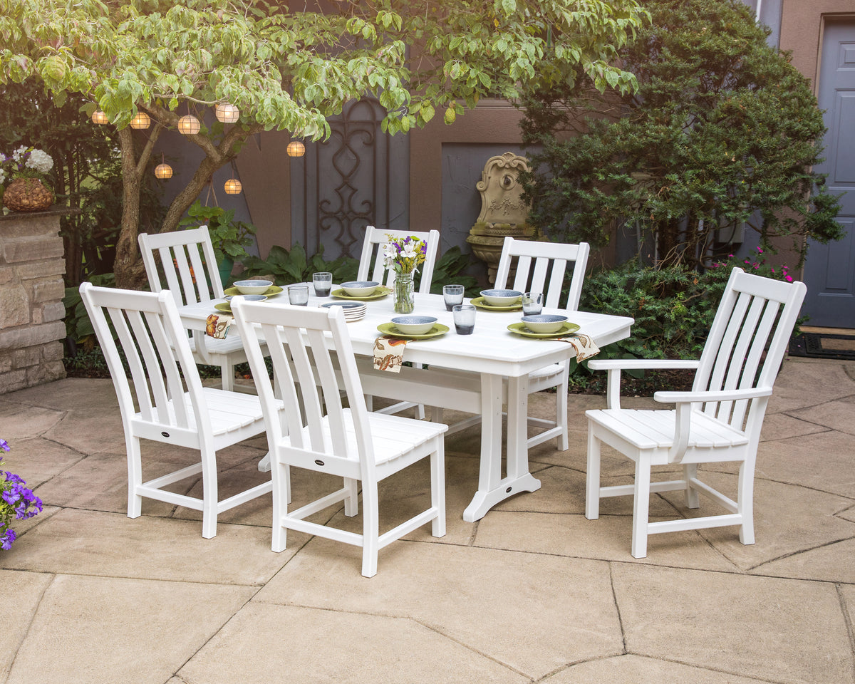 Vineyard 7-Piece Dining Set with Trestle Legs
