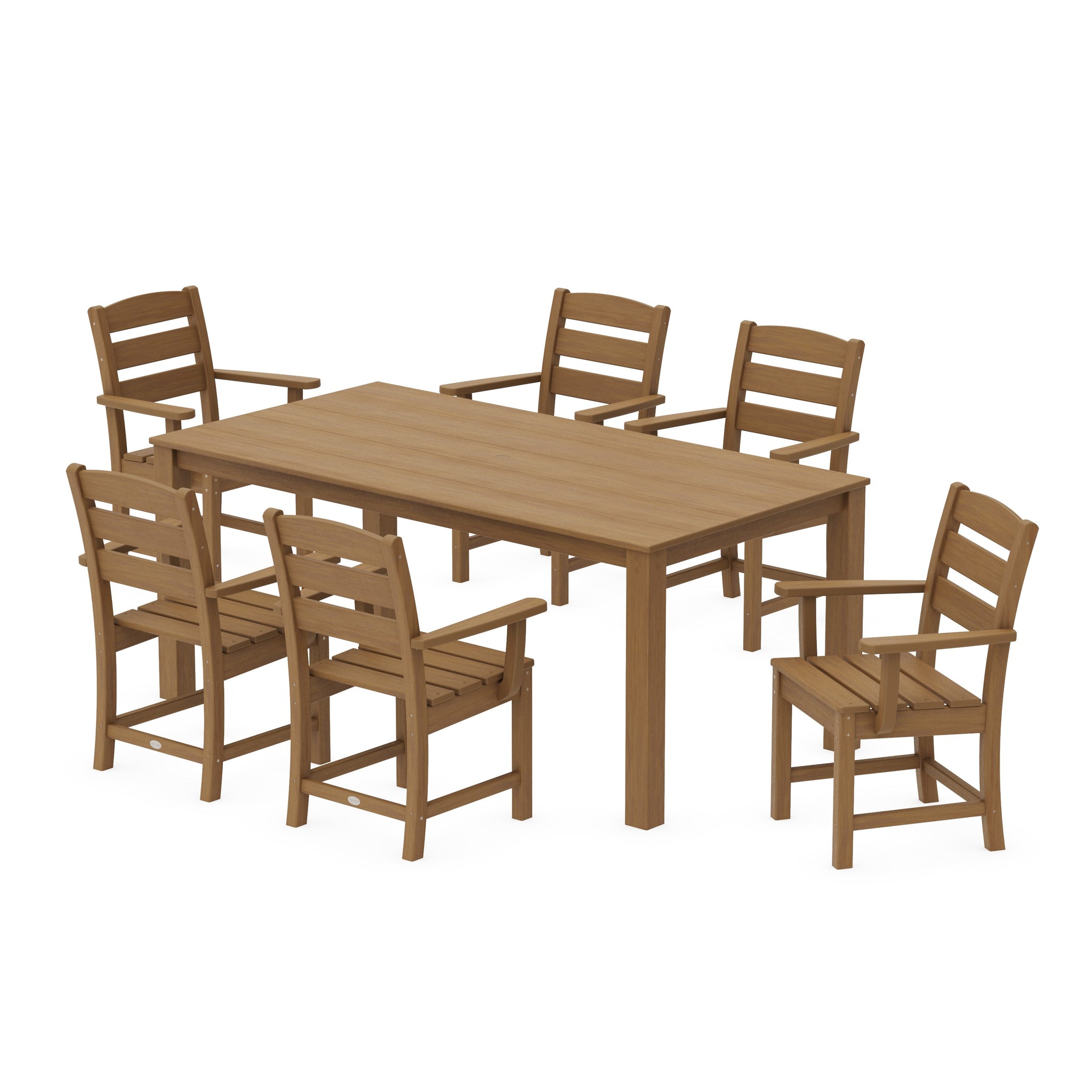 Lakeside Arm Chair 7-Piece Parsons Dining Set