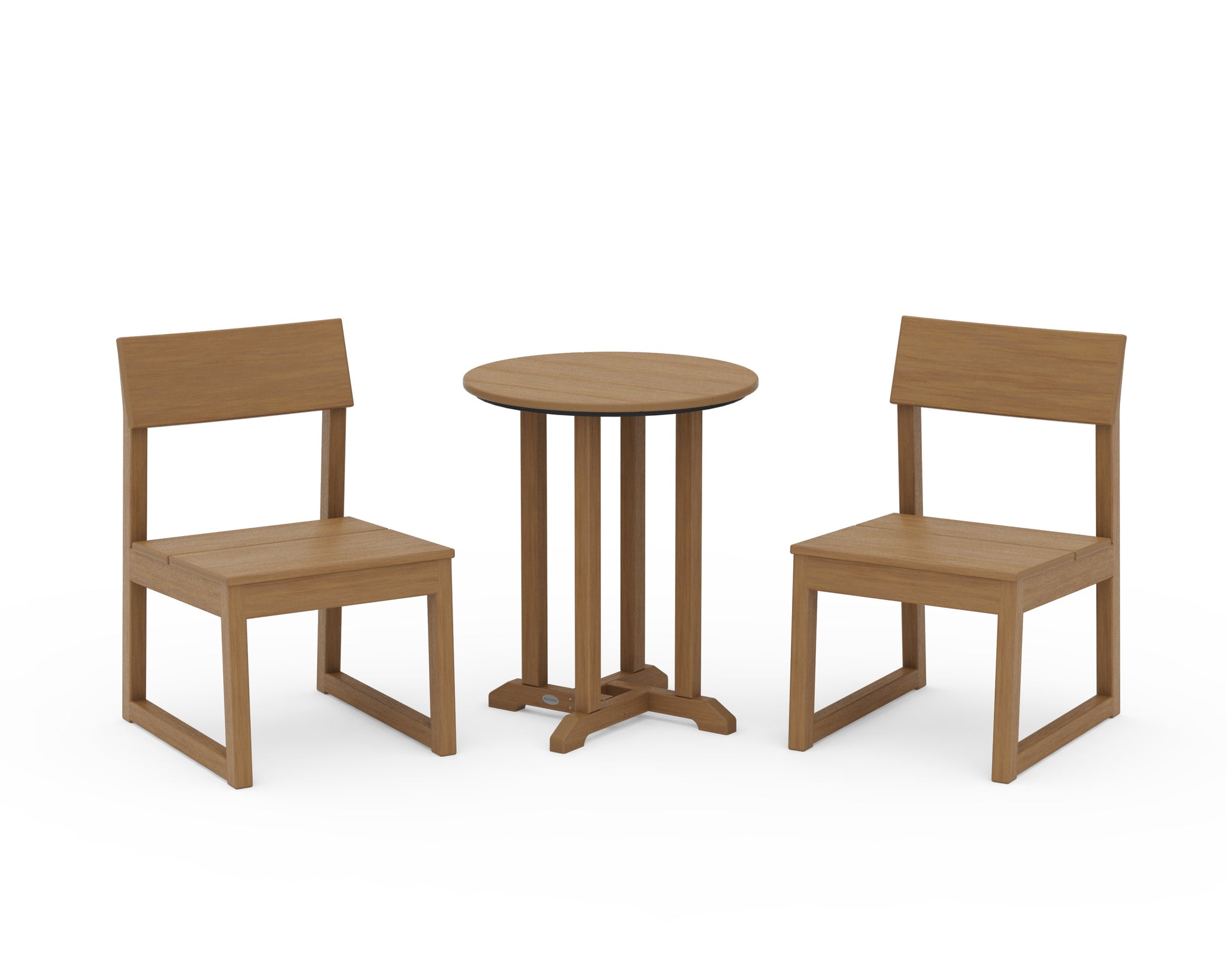 EDGE Side Chair 3-Piece Round Bistro Dining Set