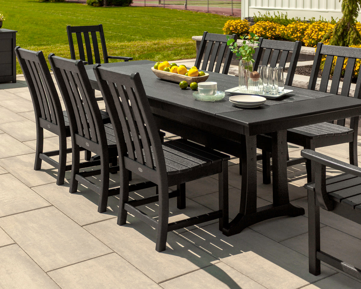 Vineyard 9-Piece Farmhouse Dining Set with Trestle Legs