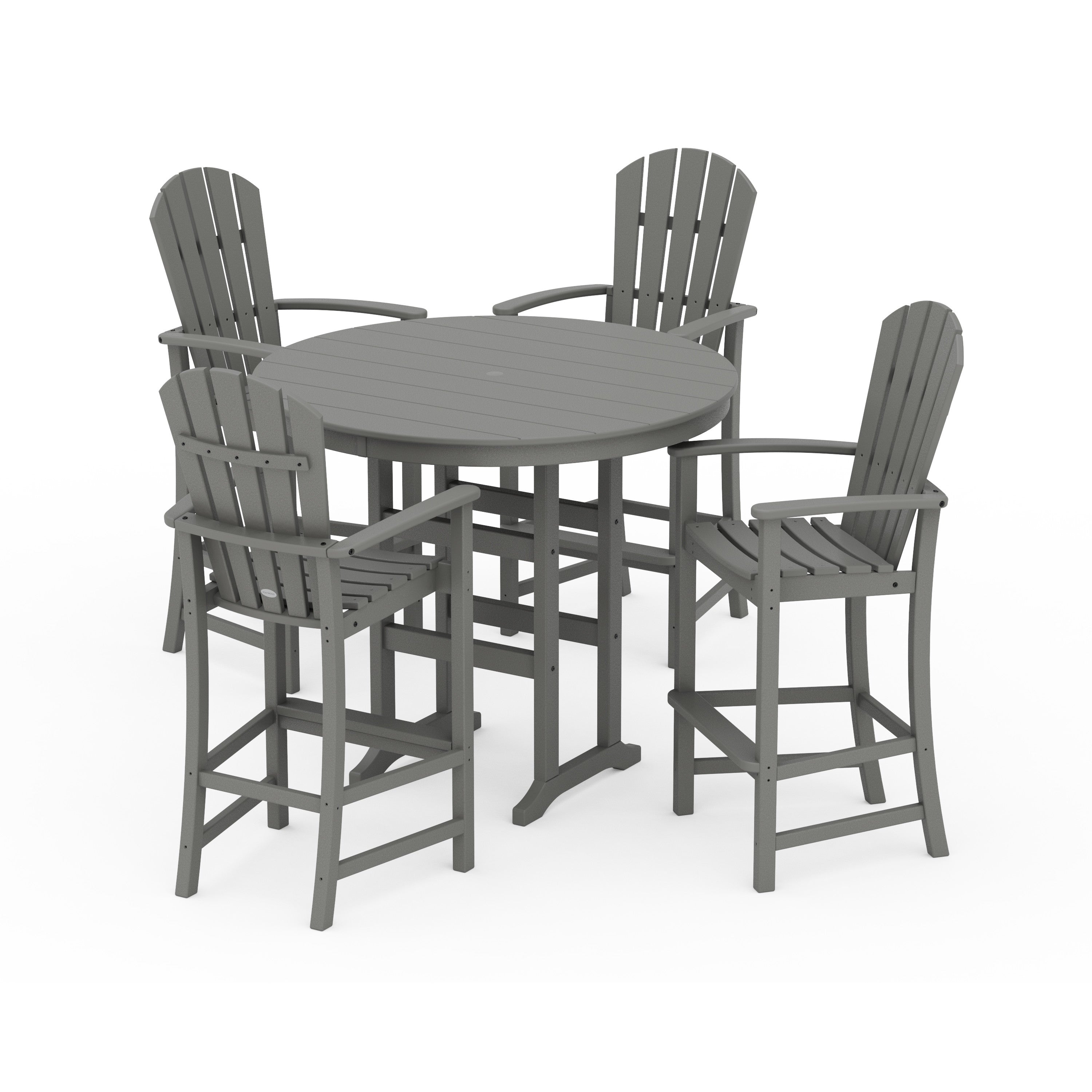 Palm Coast 5-Piece Round Farmhouse Bar Set