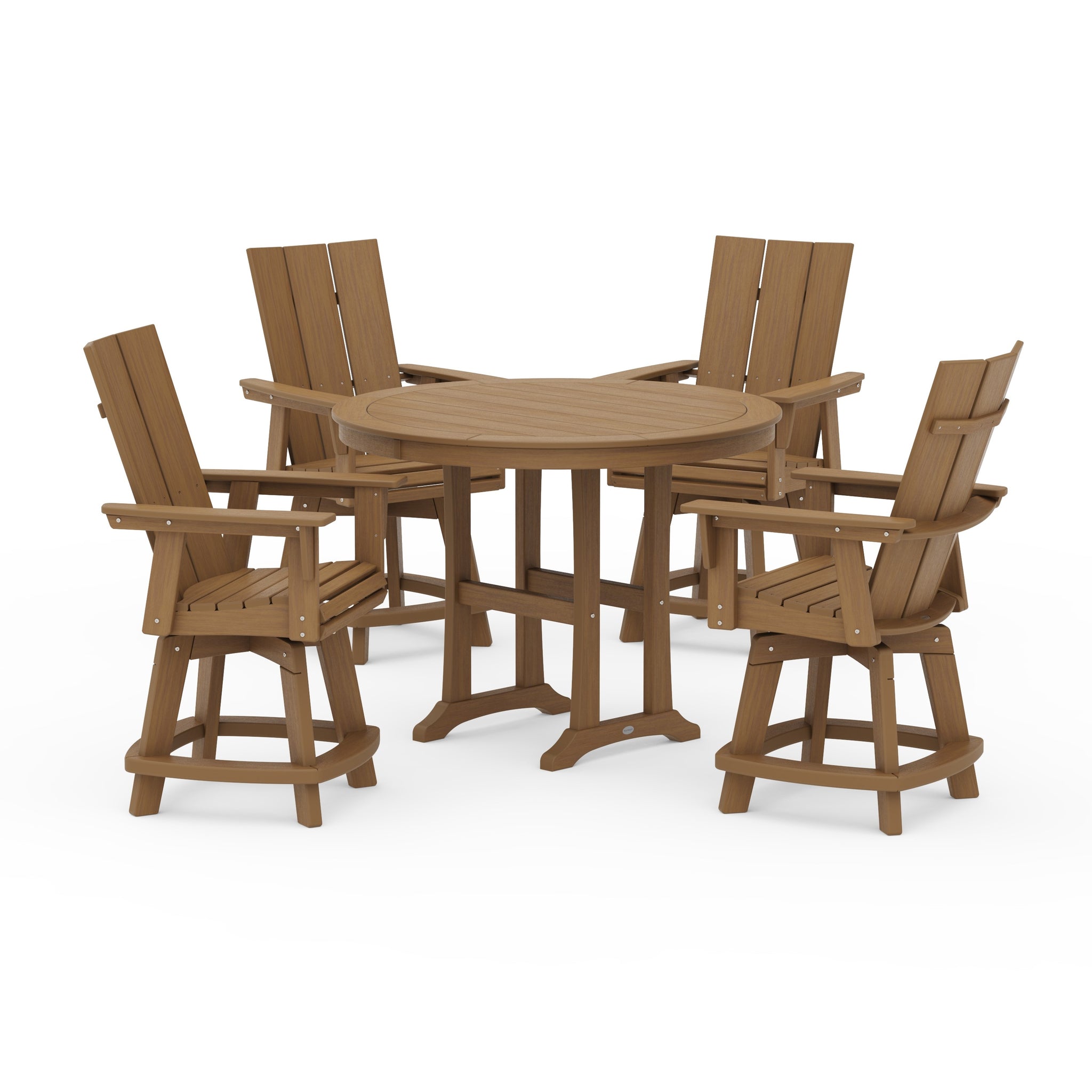 5-Piece Modern Swivel Counter Set