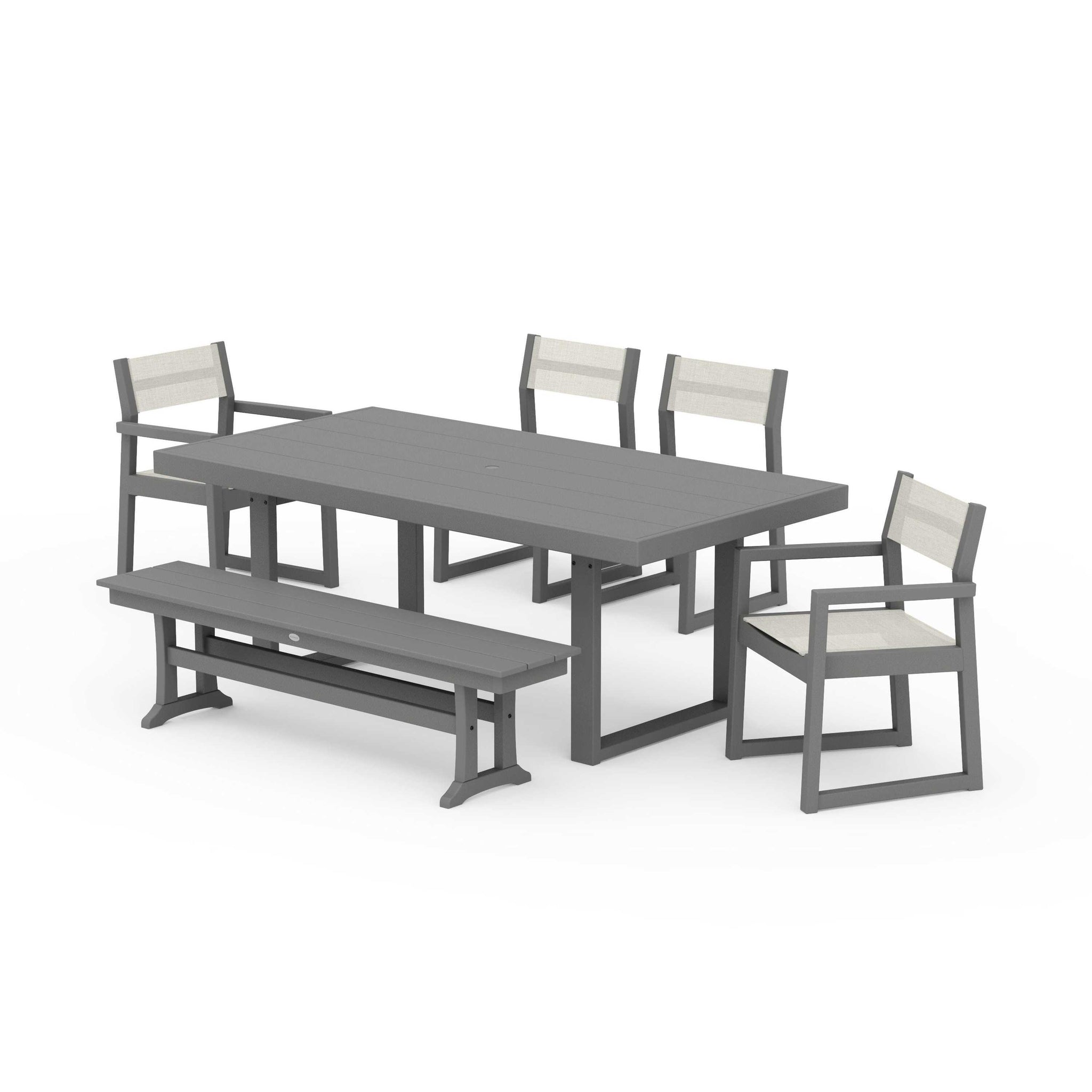 EDGE Sling 6-Piece Dining Set with Bench