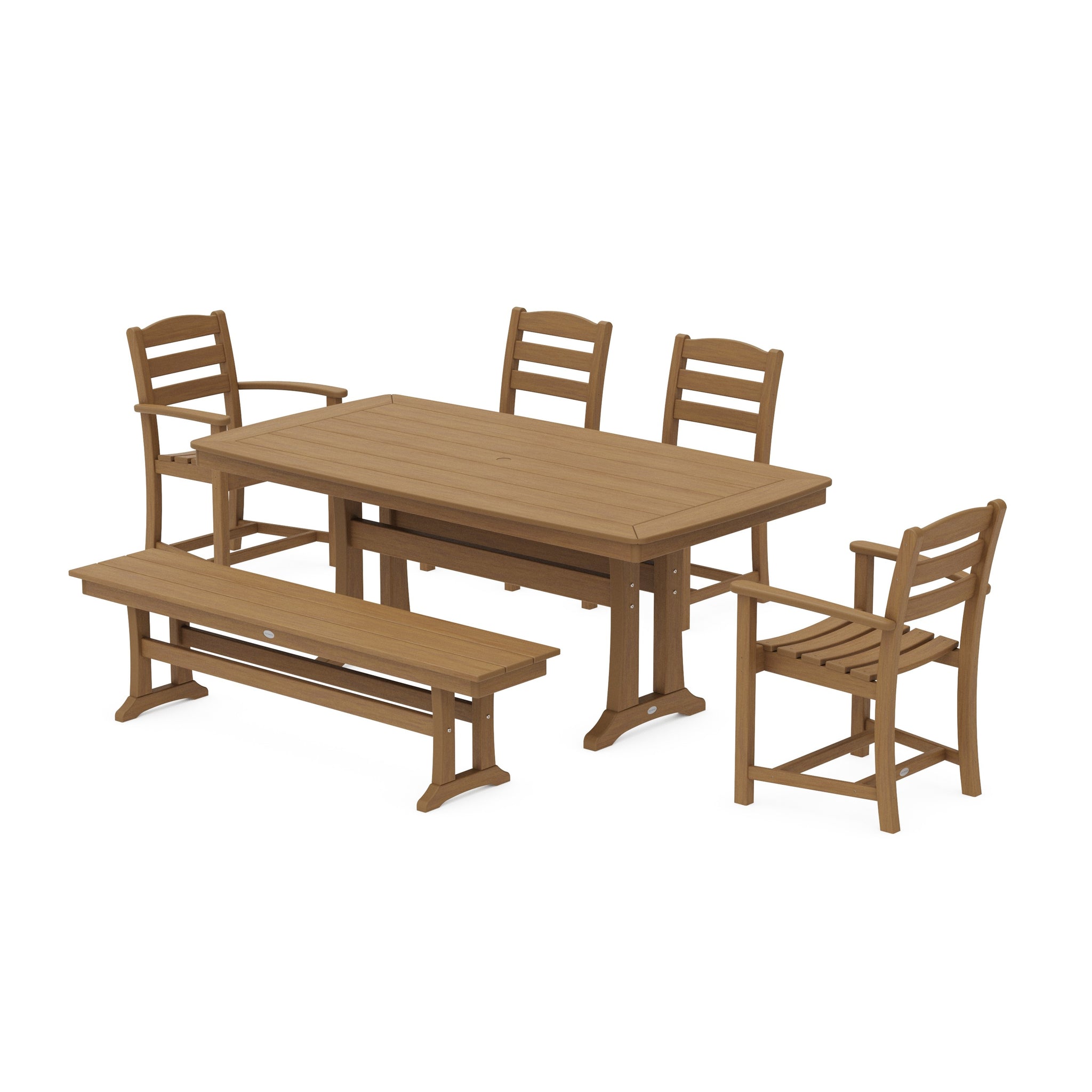 La Casa Cafe 6-Piece Dining Set with Trestle Legs