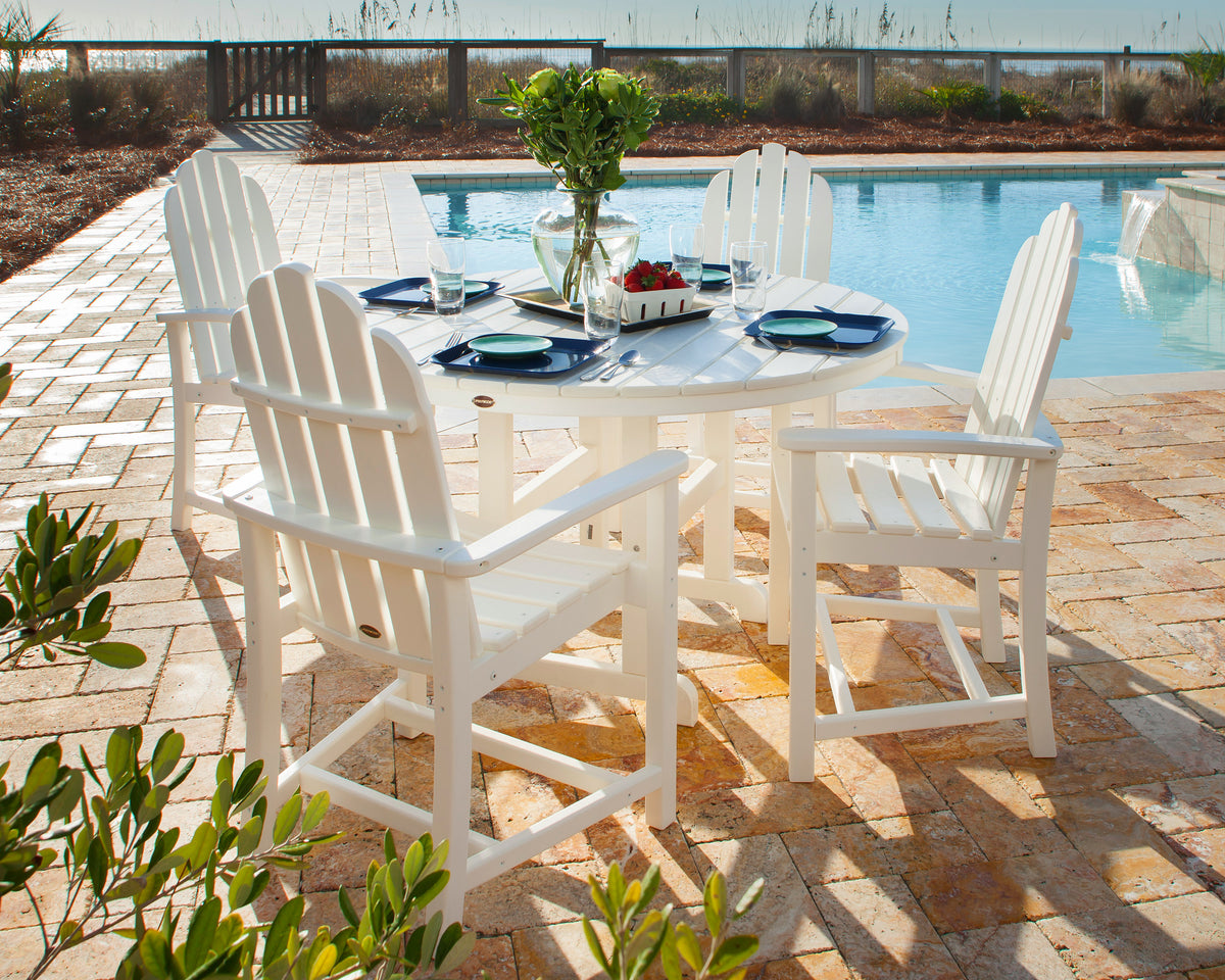 Classic Adirondack 5-Piece Round Farmhouse Dining Set