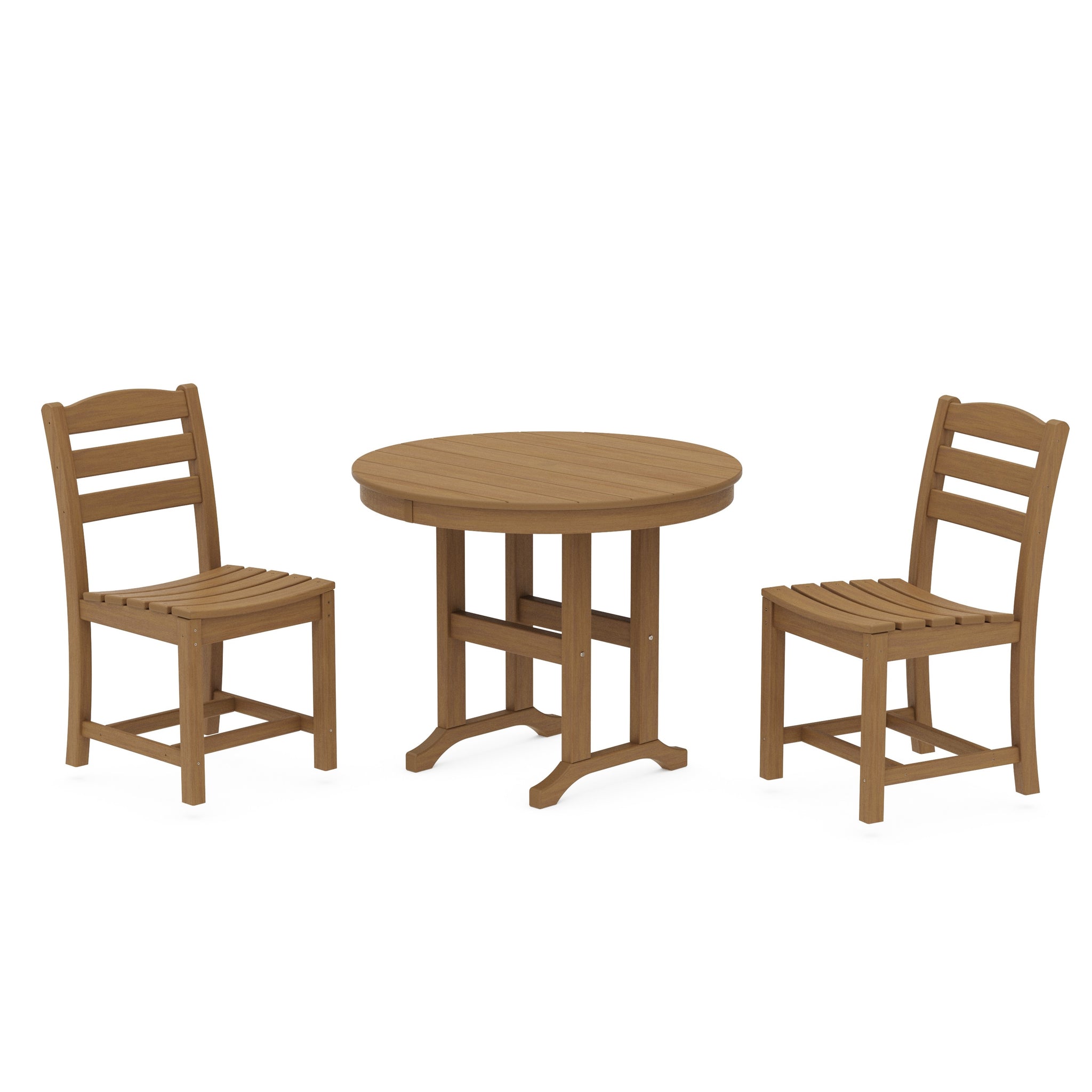 La Casa Café Side Chair 3-Piece Round Dining Set