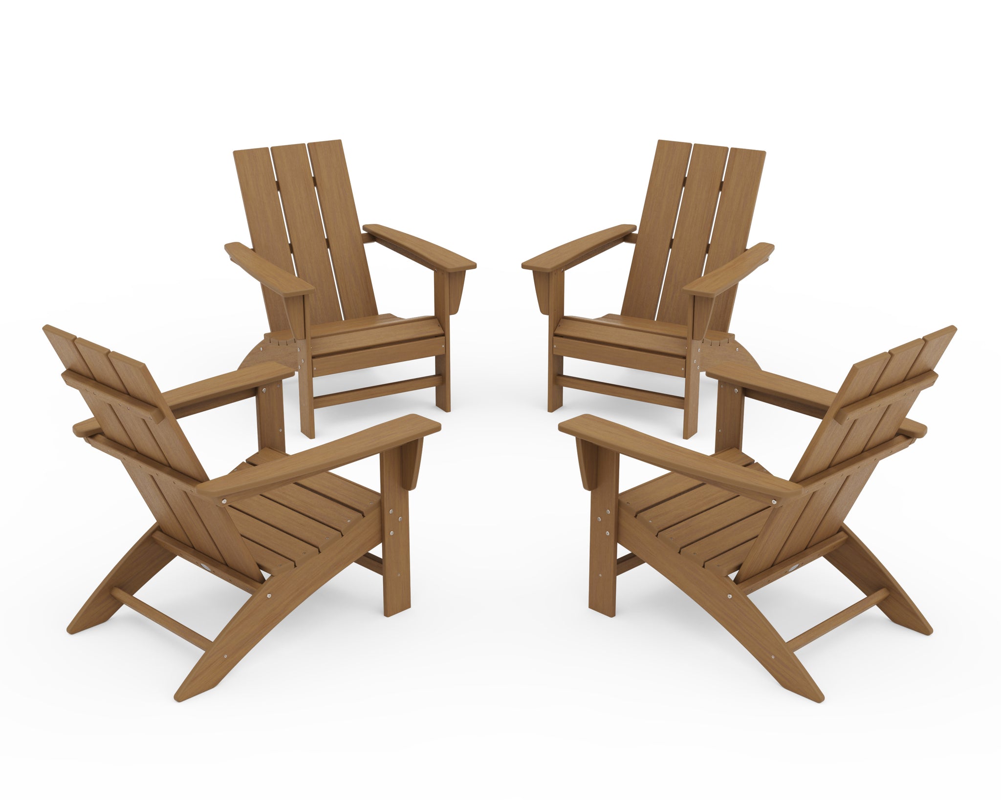 4-Piece Modern Adirondack Chair Conversation Set