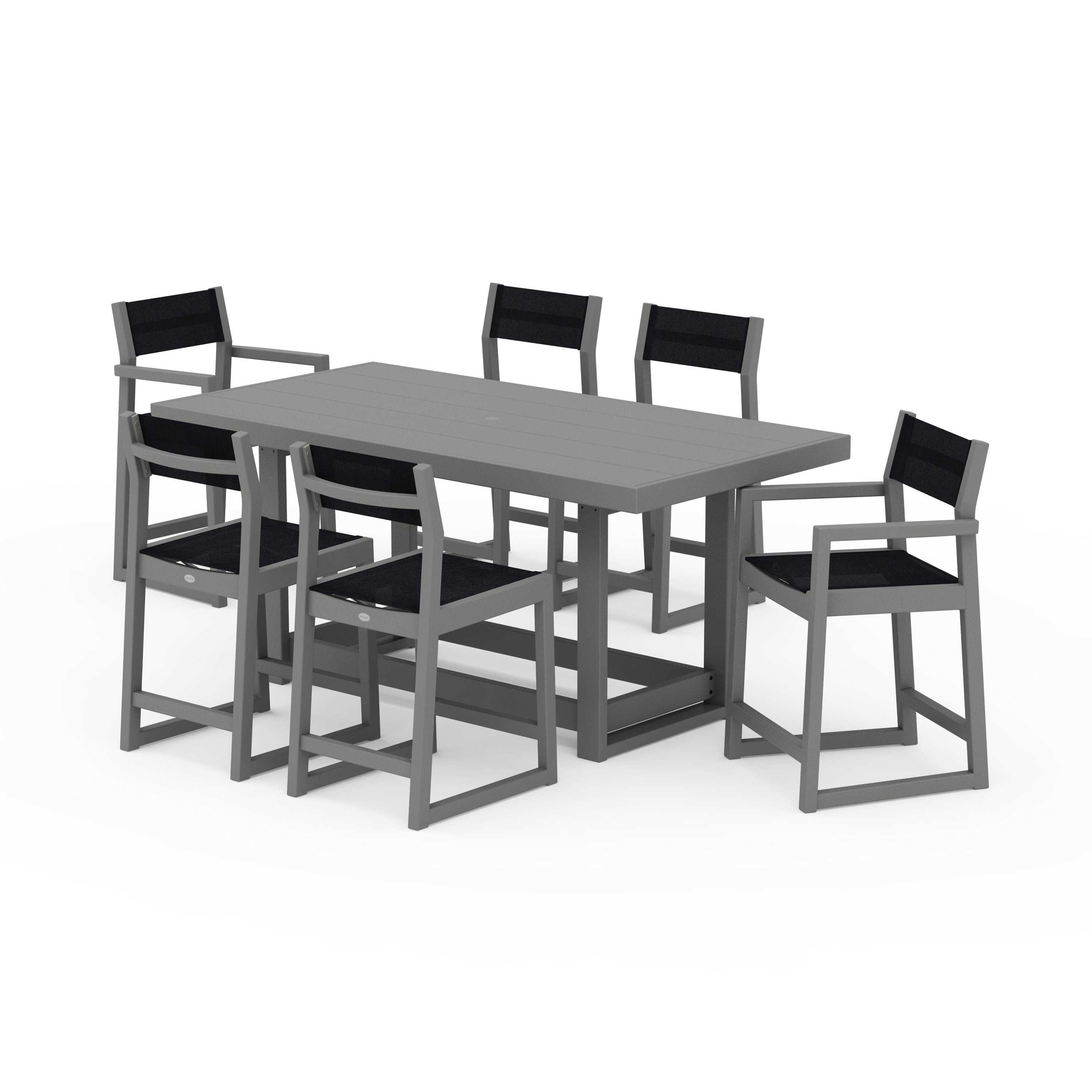 EDGE Sling 7-Piece Counter Table Set