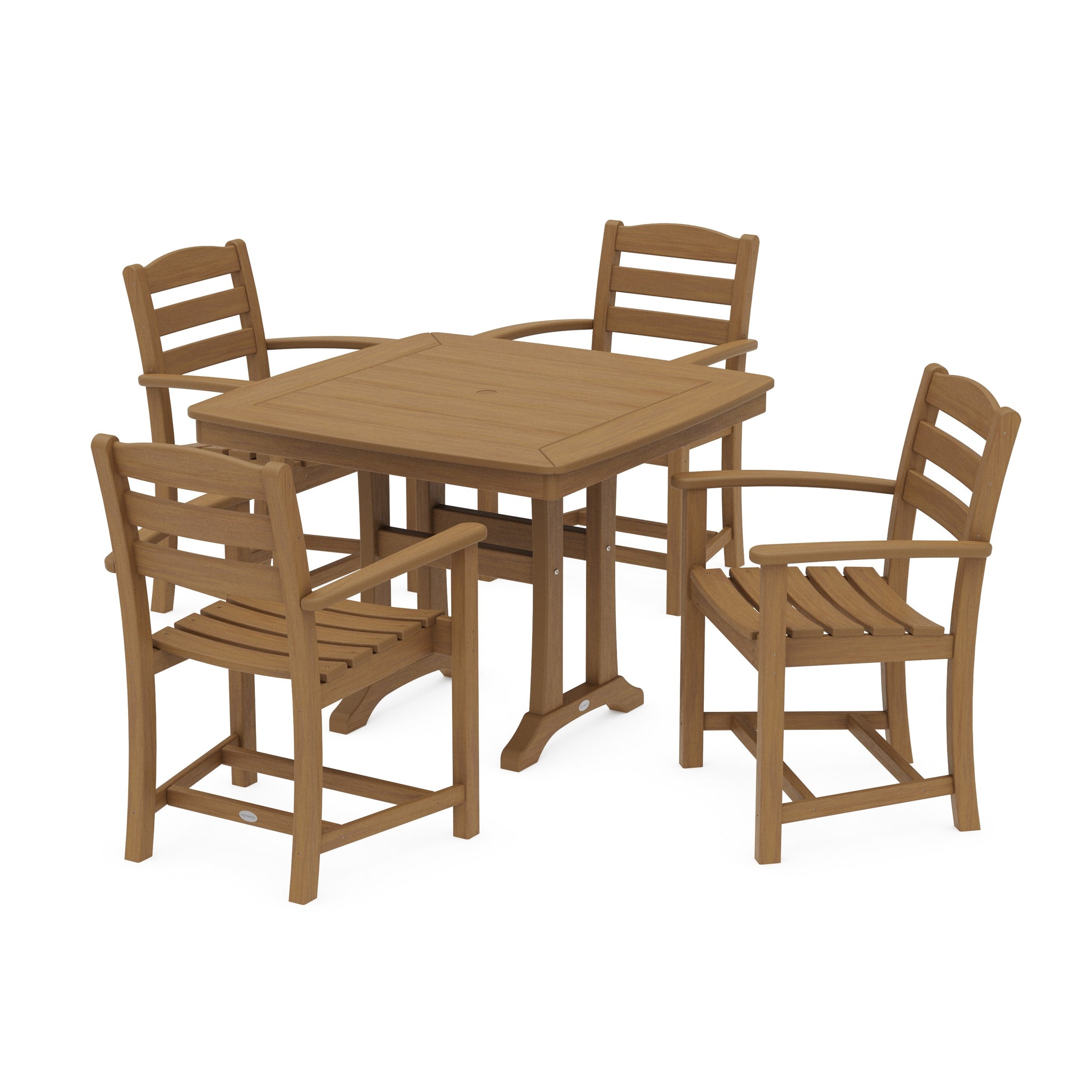 La Casa Café 5-Piece Dining Set with Trestle Legs