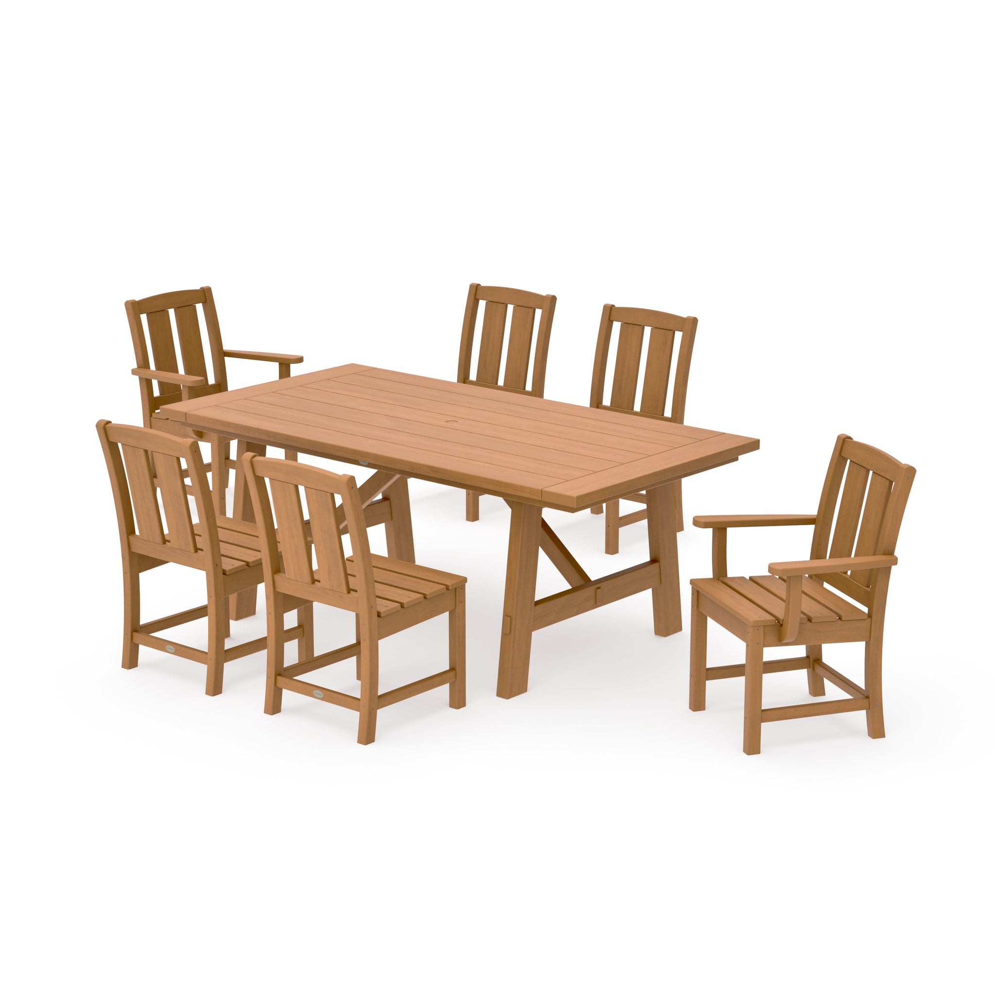 Mission 7-Piece Rustic Farmhouse Dining Set
