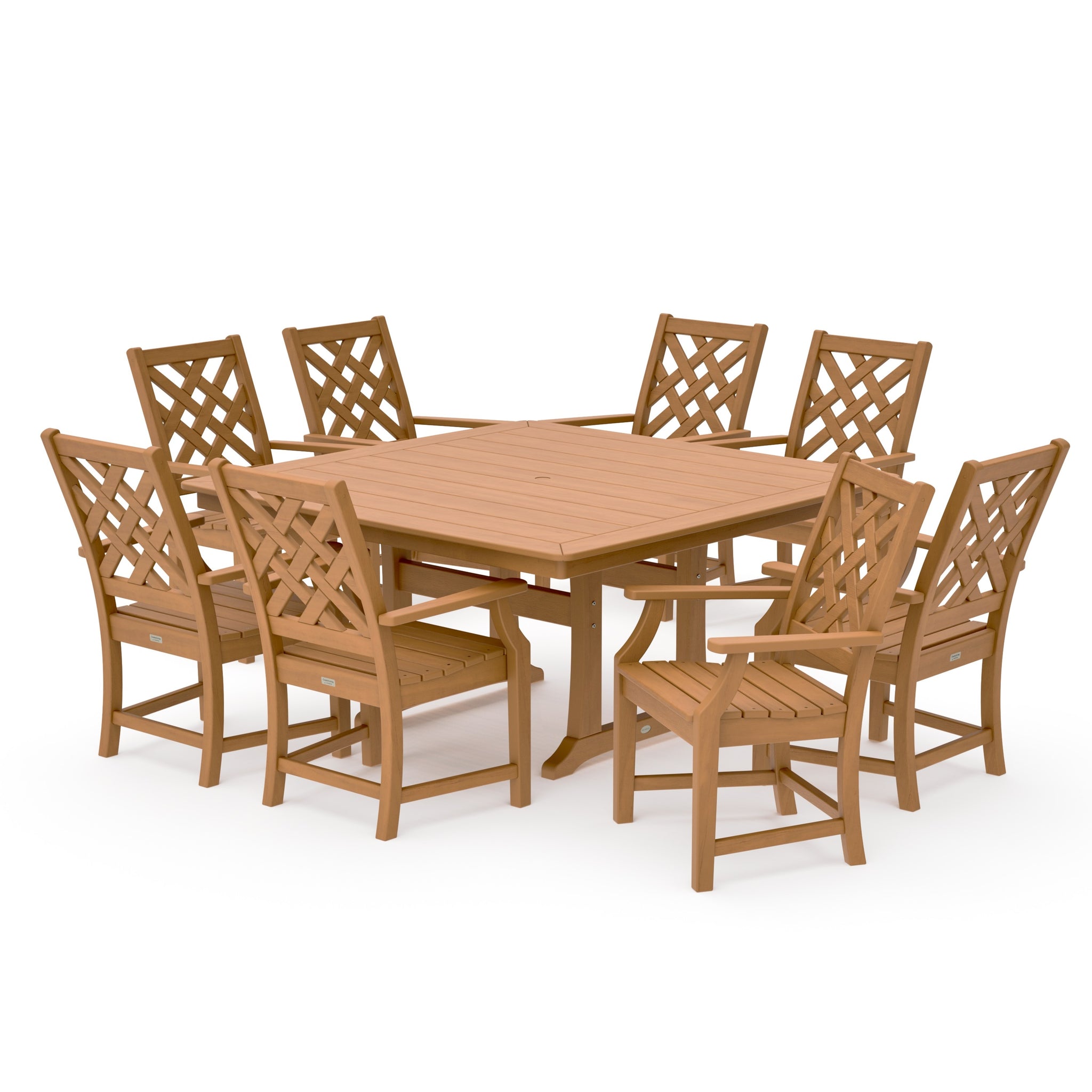 Wovendale 9-Piece Square Dining Set with Trestle Legs