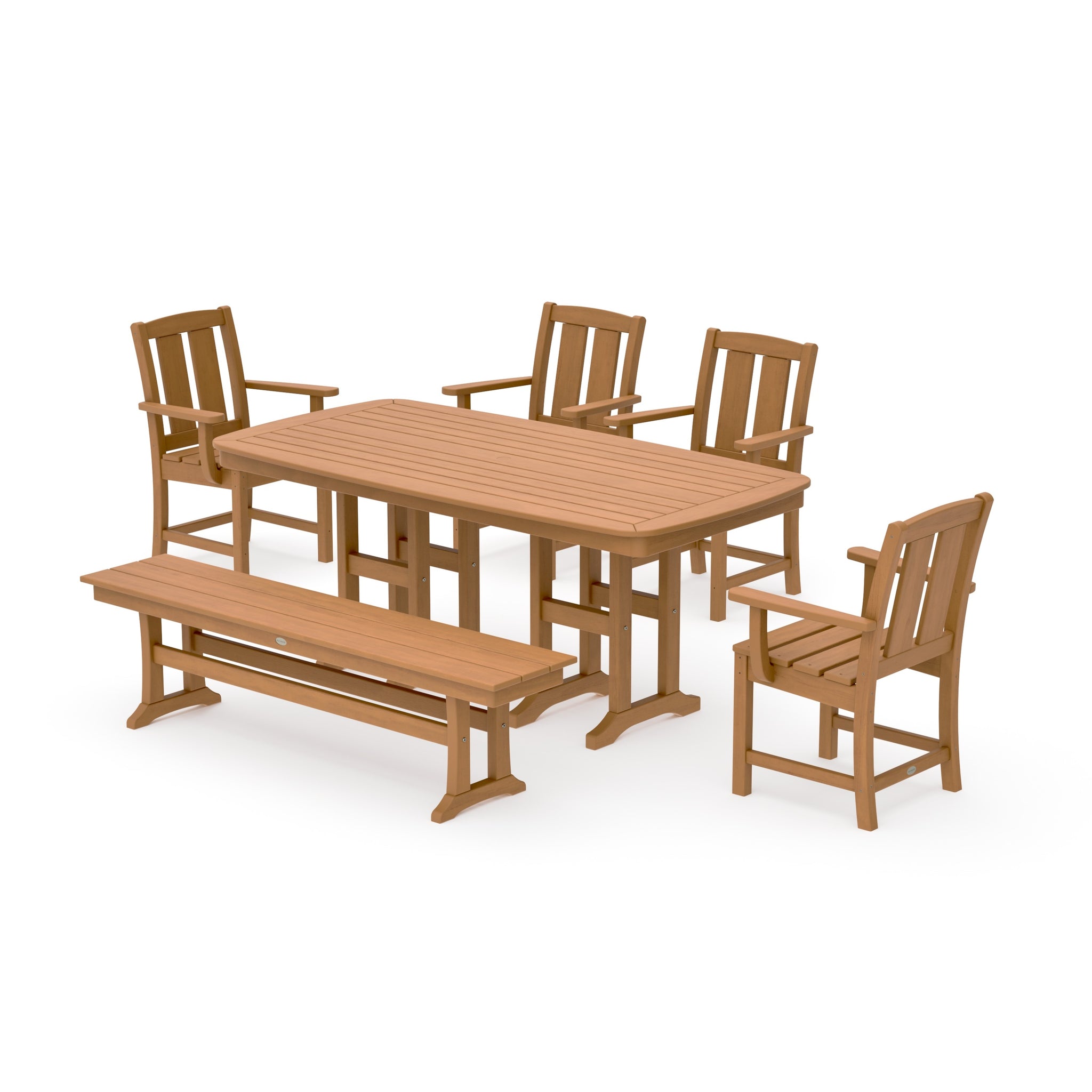 Mission 6-Piece Dining Set with Bench