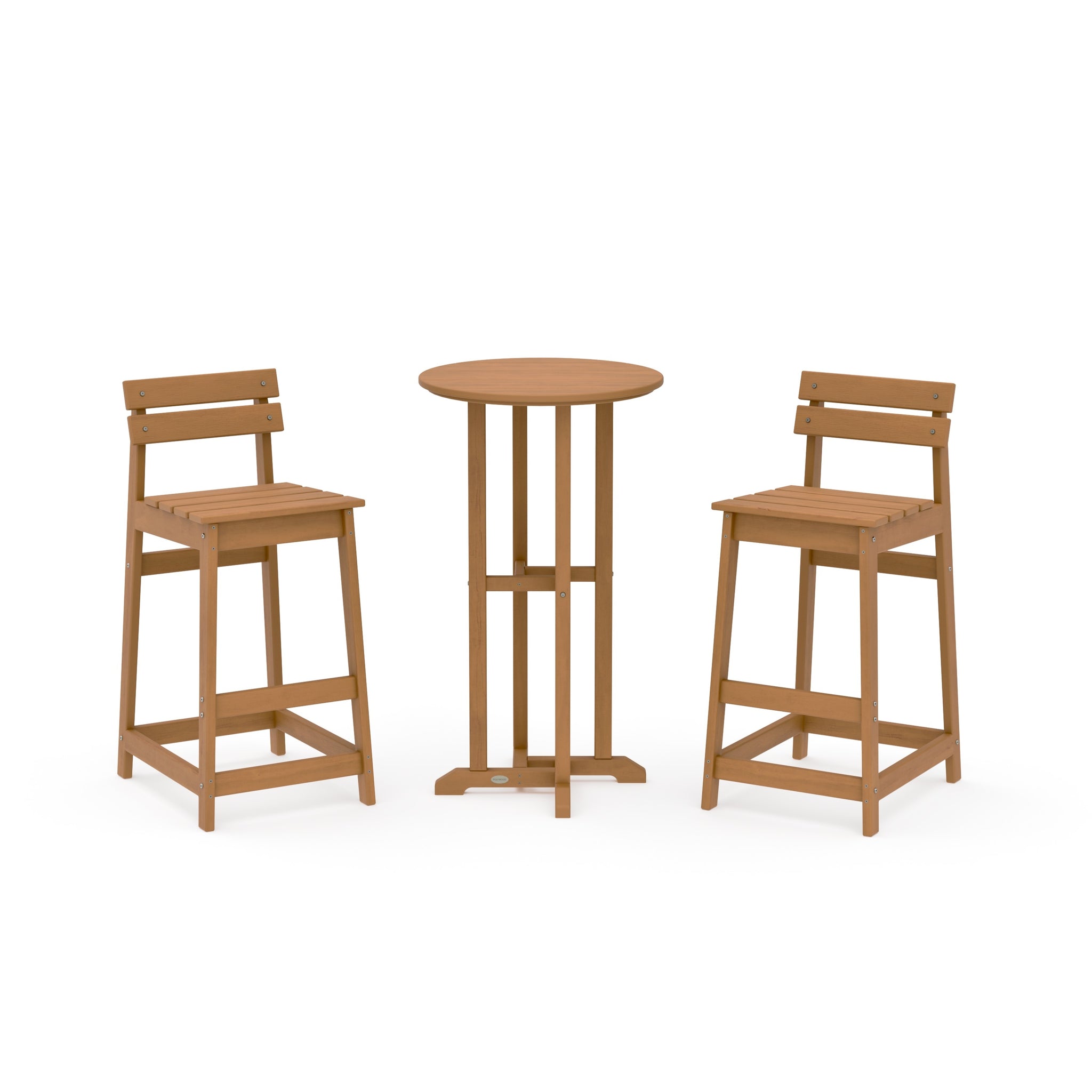 Modern Studio Plaza Lowback Bar Chair 3-Piece Bistro Set