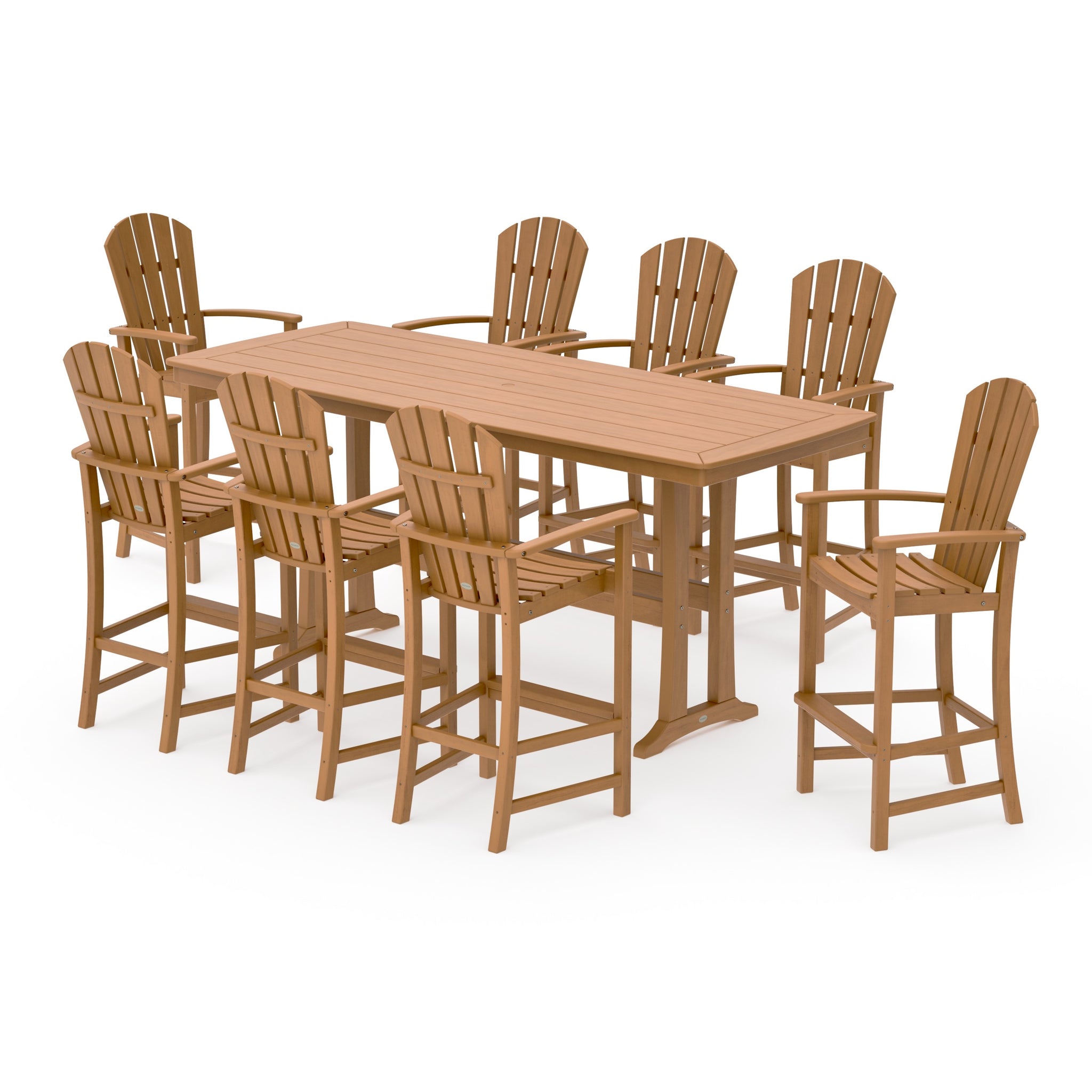 Palm Coast 9-Piece Bar Set with Trestle Legs