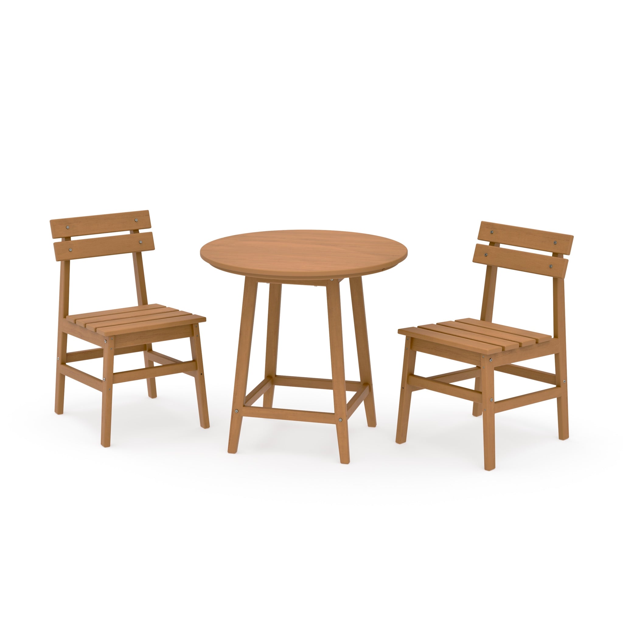 Modern Studio Plaza Chair 3-Piece Round Bistro Dining Set