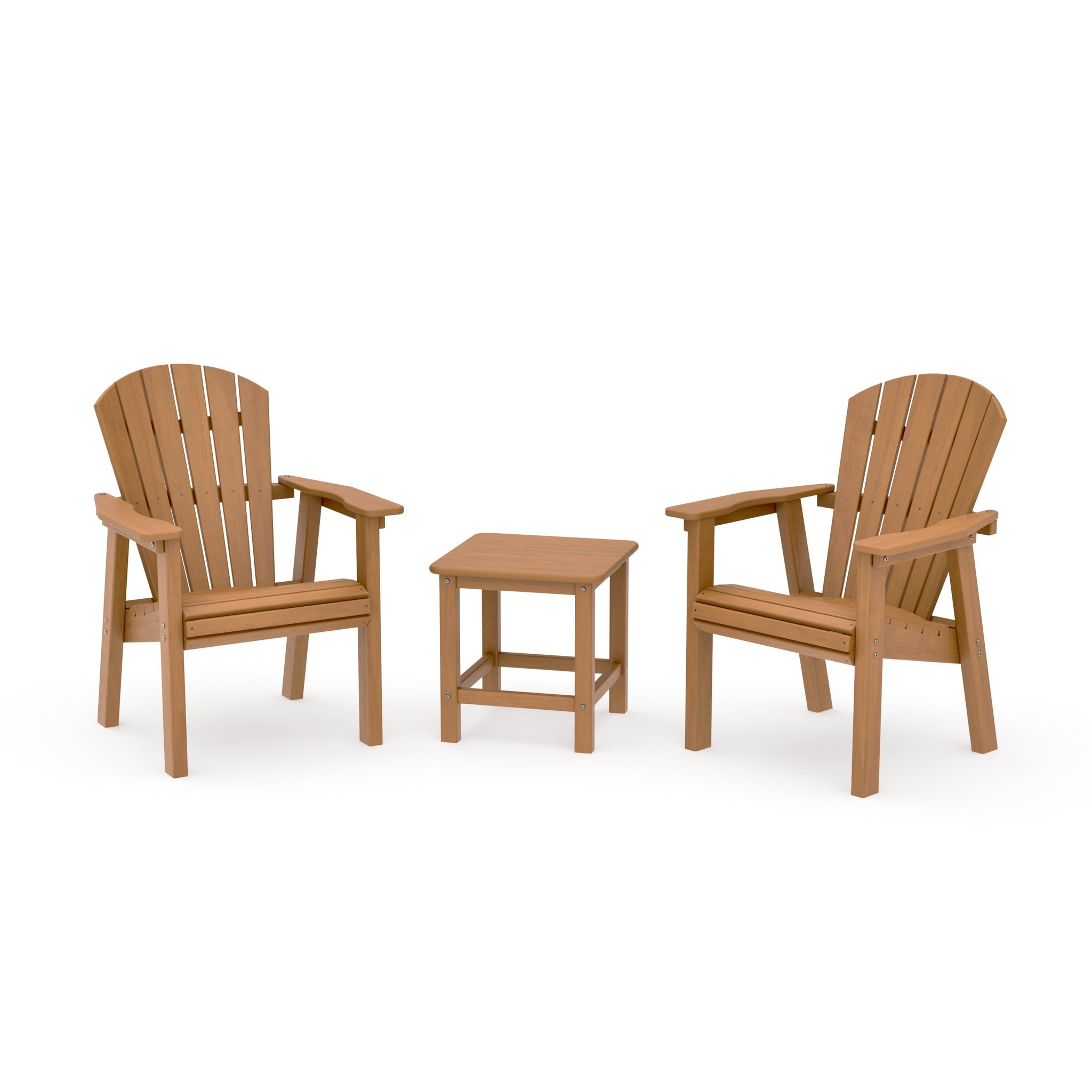 Seashell 3-Piece Upright Adirondack Chair Set