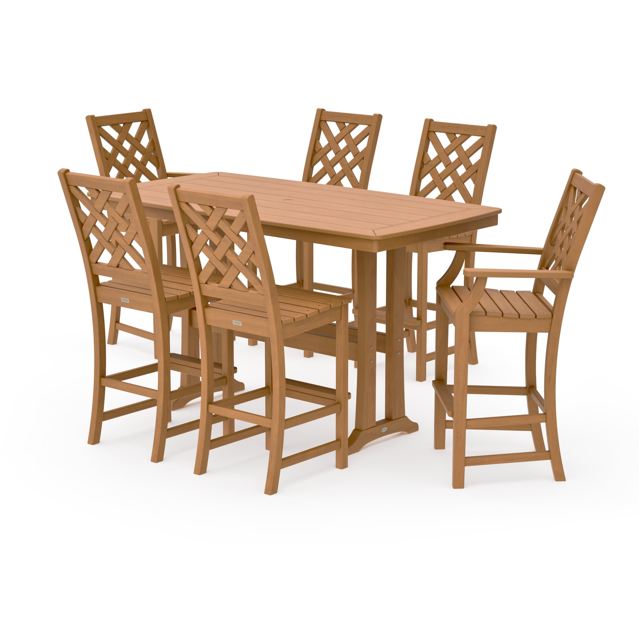 Wovendale 7-Piece Bar Set with Trestle Legs