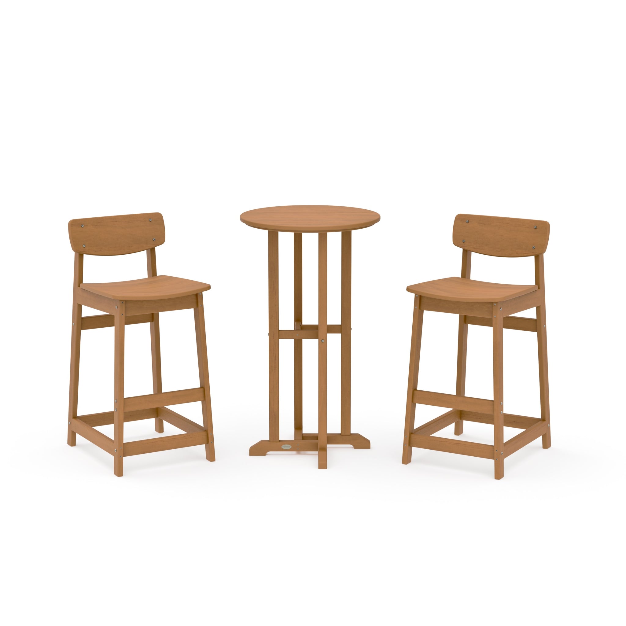 Modern Studio Urban Lowback Bar Chair 3-Piece Bistro Set