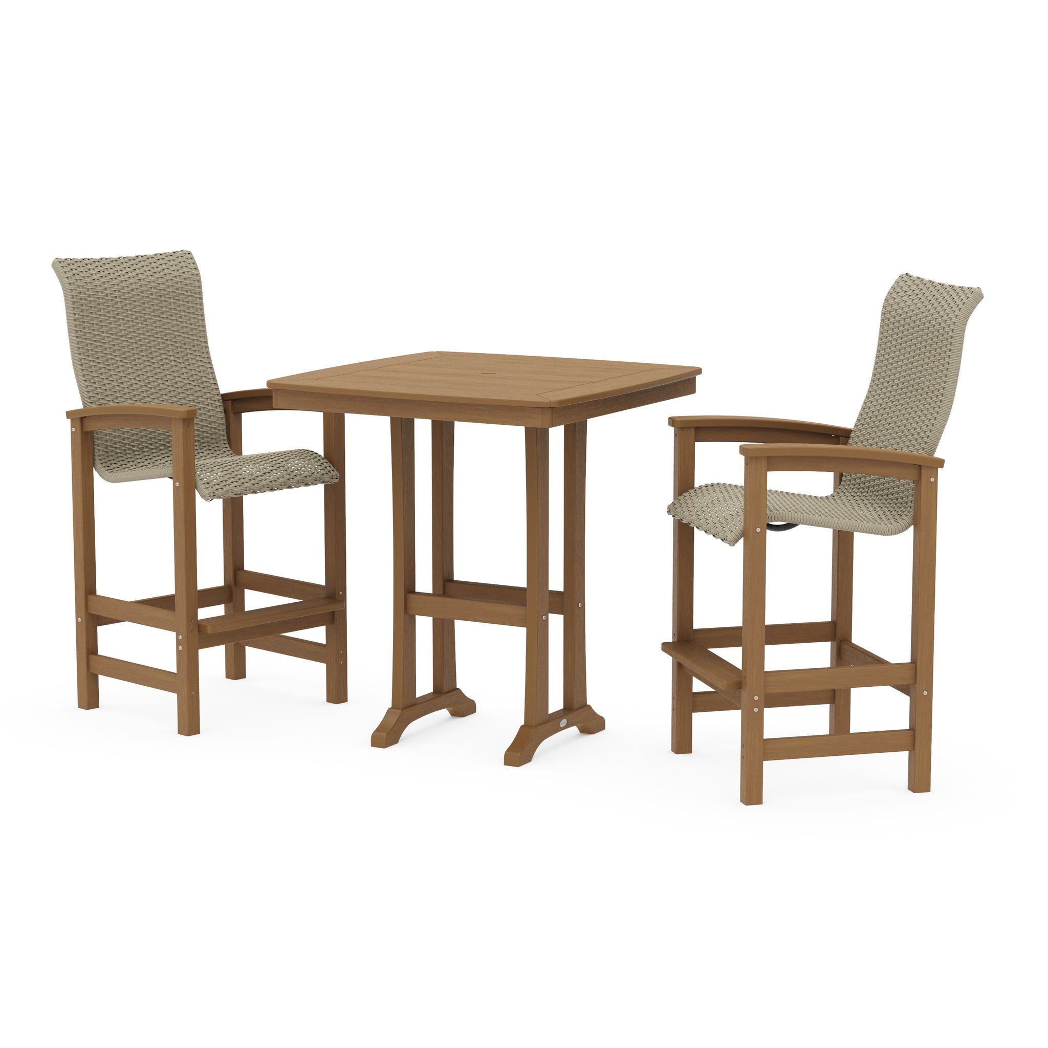 Coastal Woven High-Back 3-Piece Bar Set