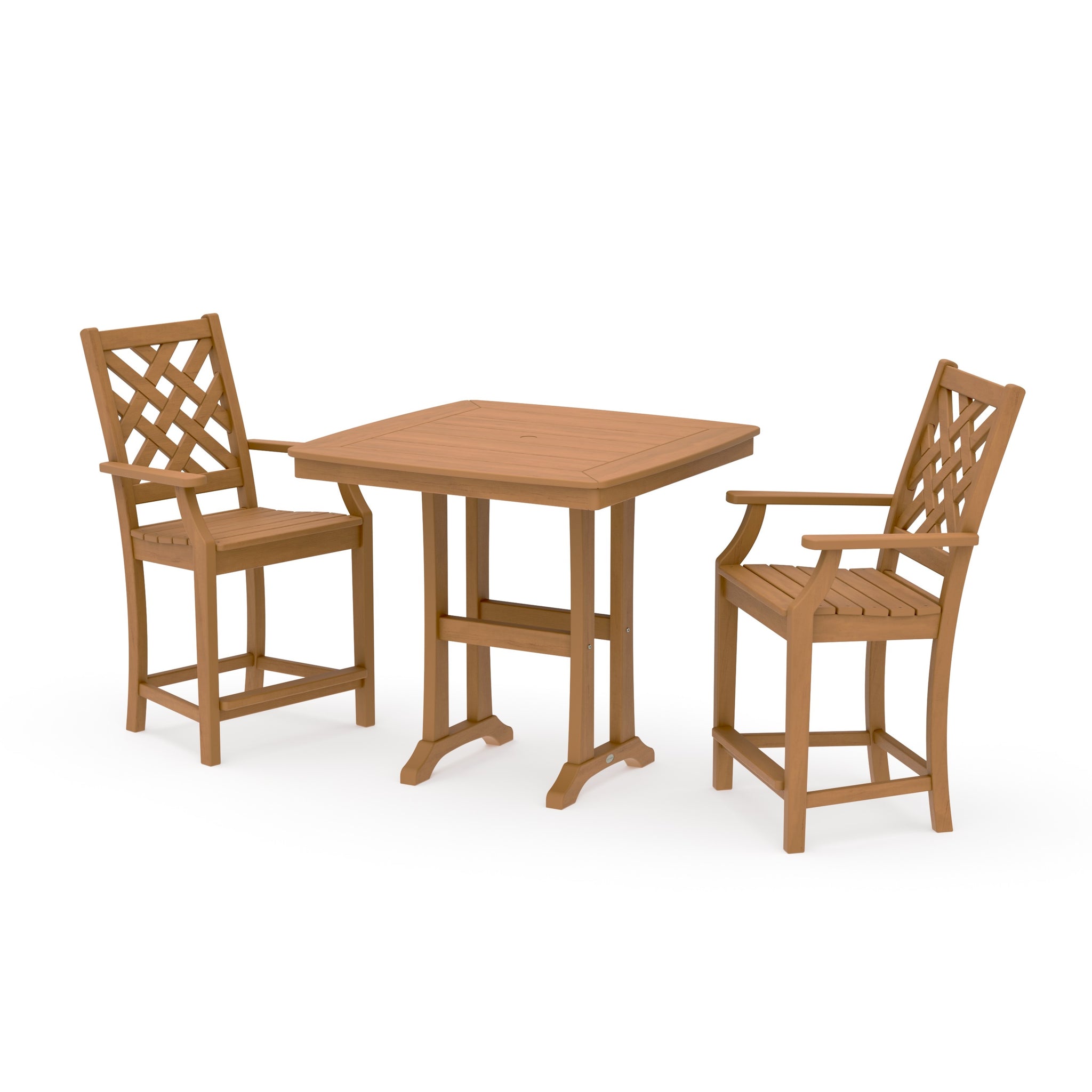 Wovendale 3-Piece Counter Set with Trestle Legs
