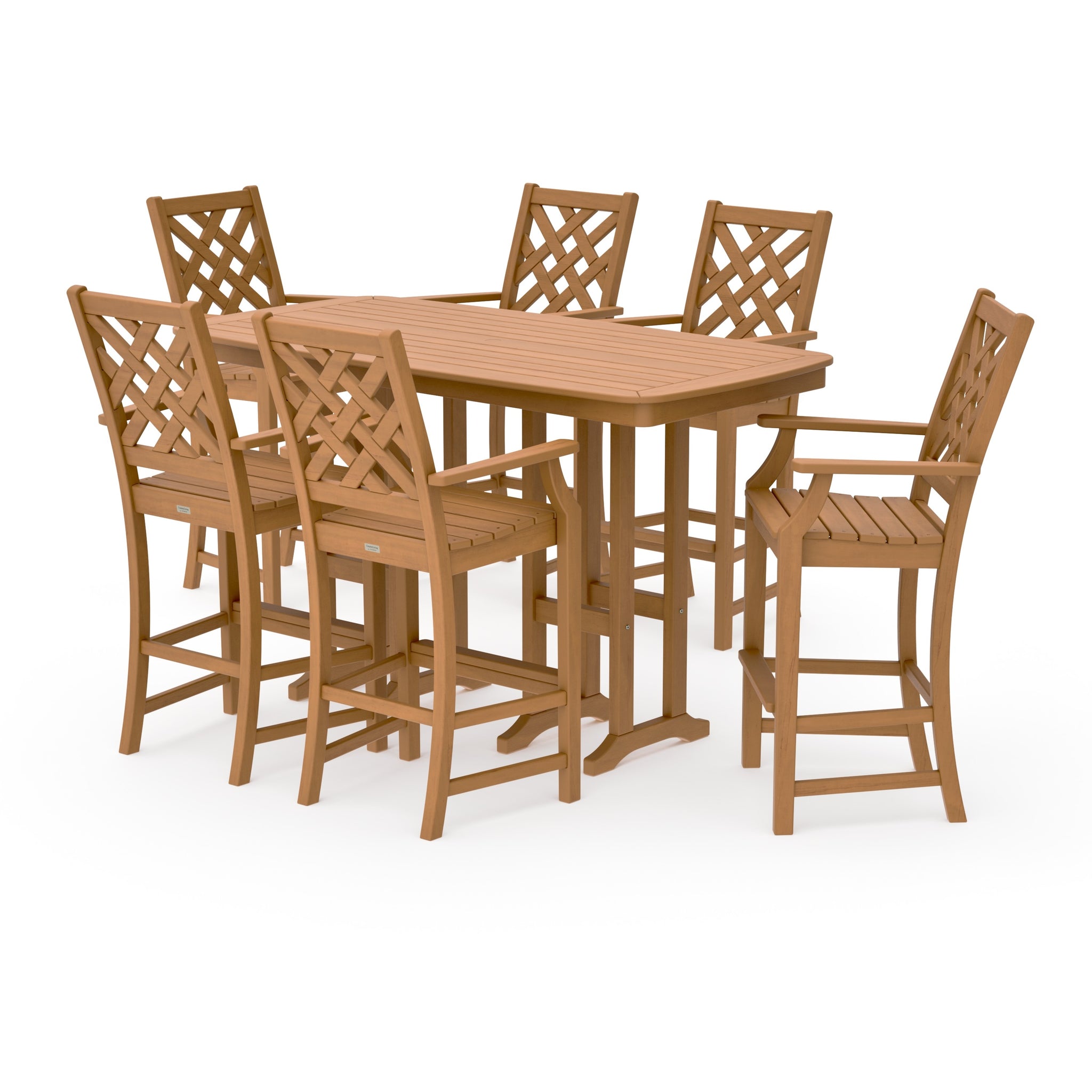 Wovendale Arm Chair 7-Piece Bar Set