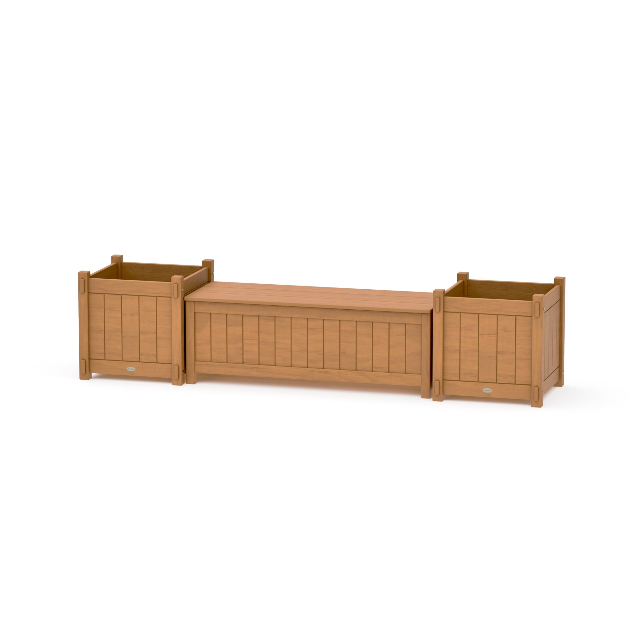 48" Vineyard Straight Planter Storage Bench Set- Large