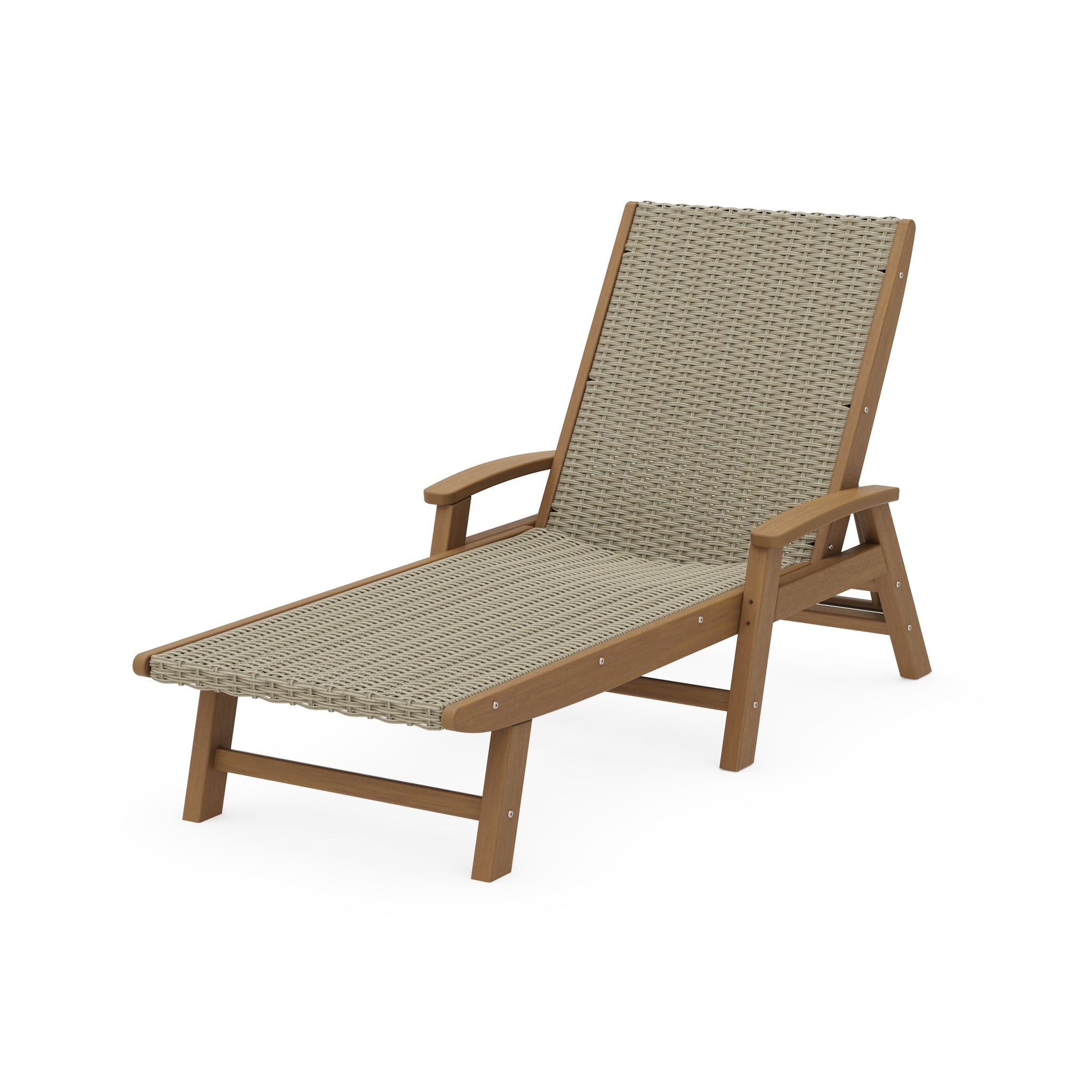 Coastal Woven Chaise with Arms