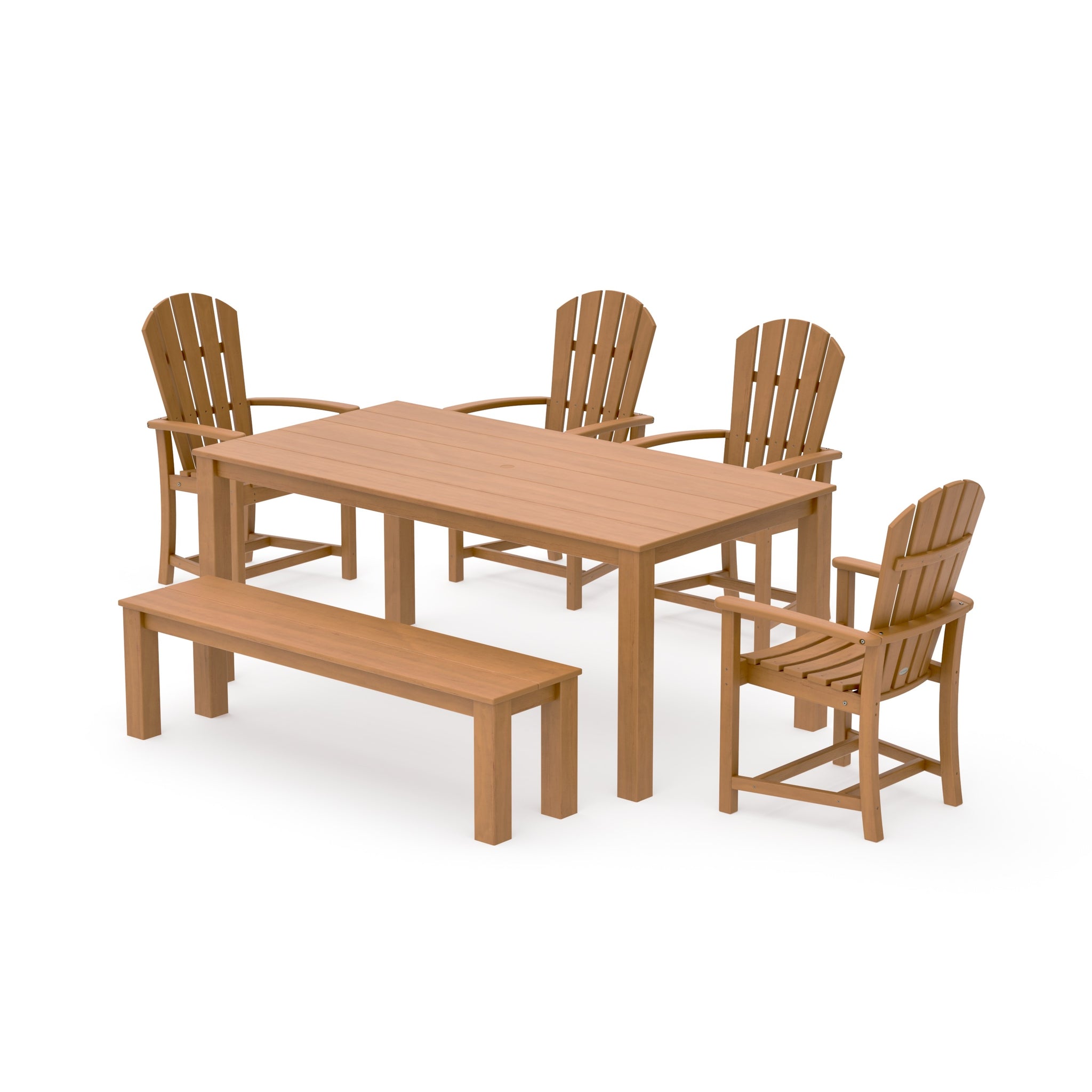 Palm Coast 6-Piece Parsons Dining Set with Bench