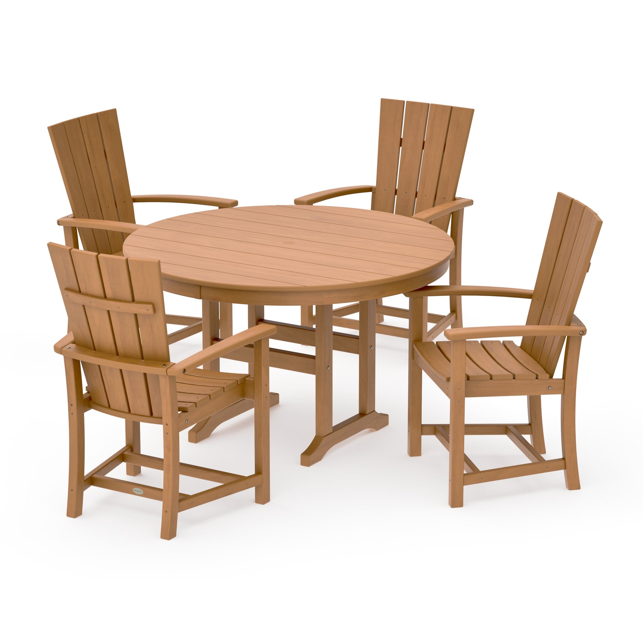 Quattro 5-Piece Round Farmhouse Dining Set