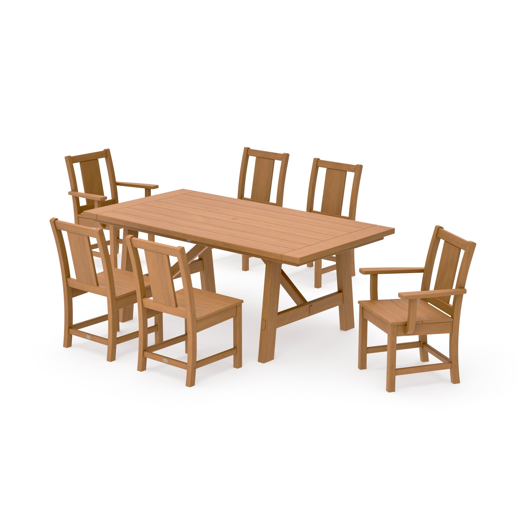 Prairie 7-Piece Rustic Farmhouse Dining Set