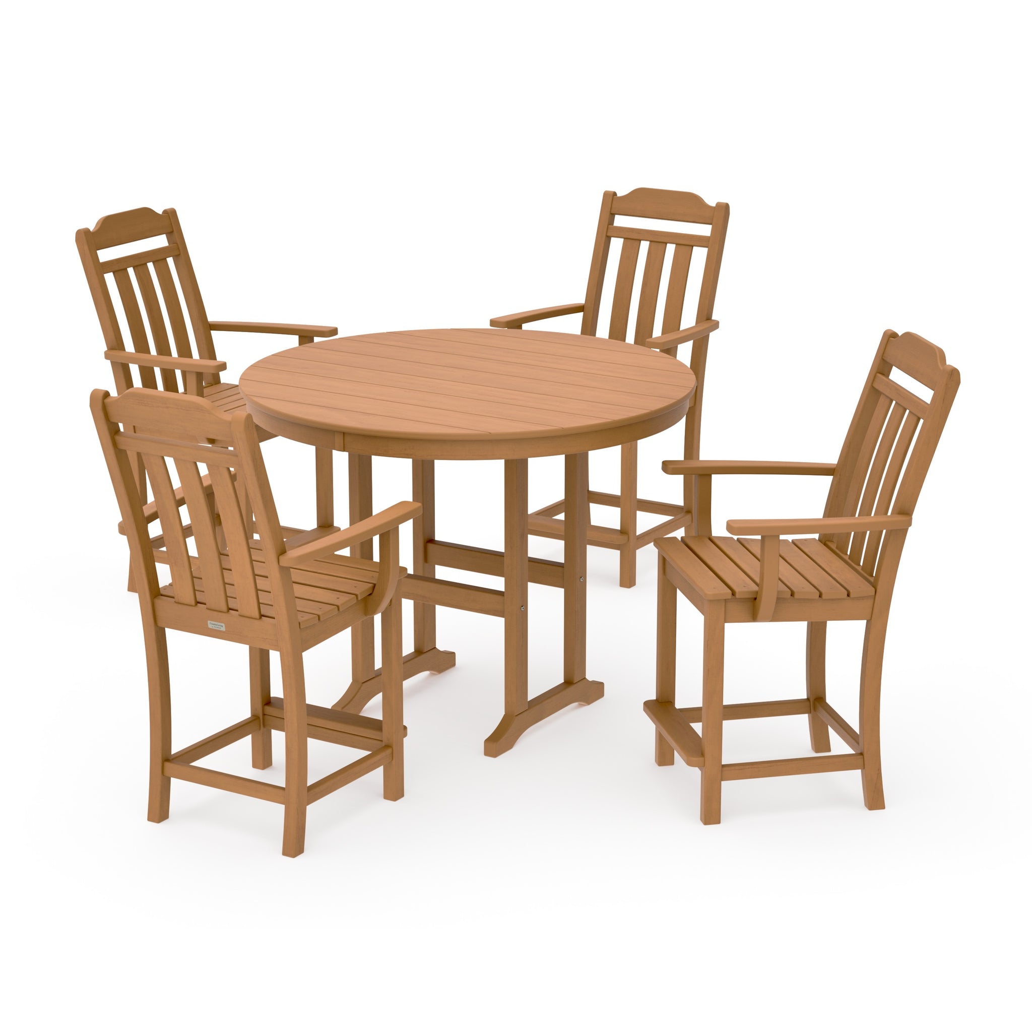 Cottage 5-Piece Round Farmhouse Counter Set