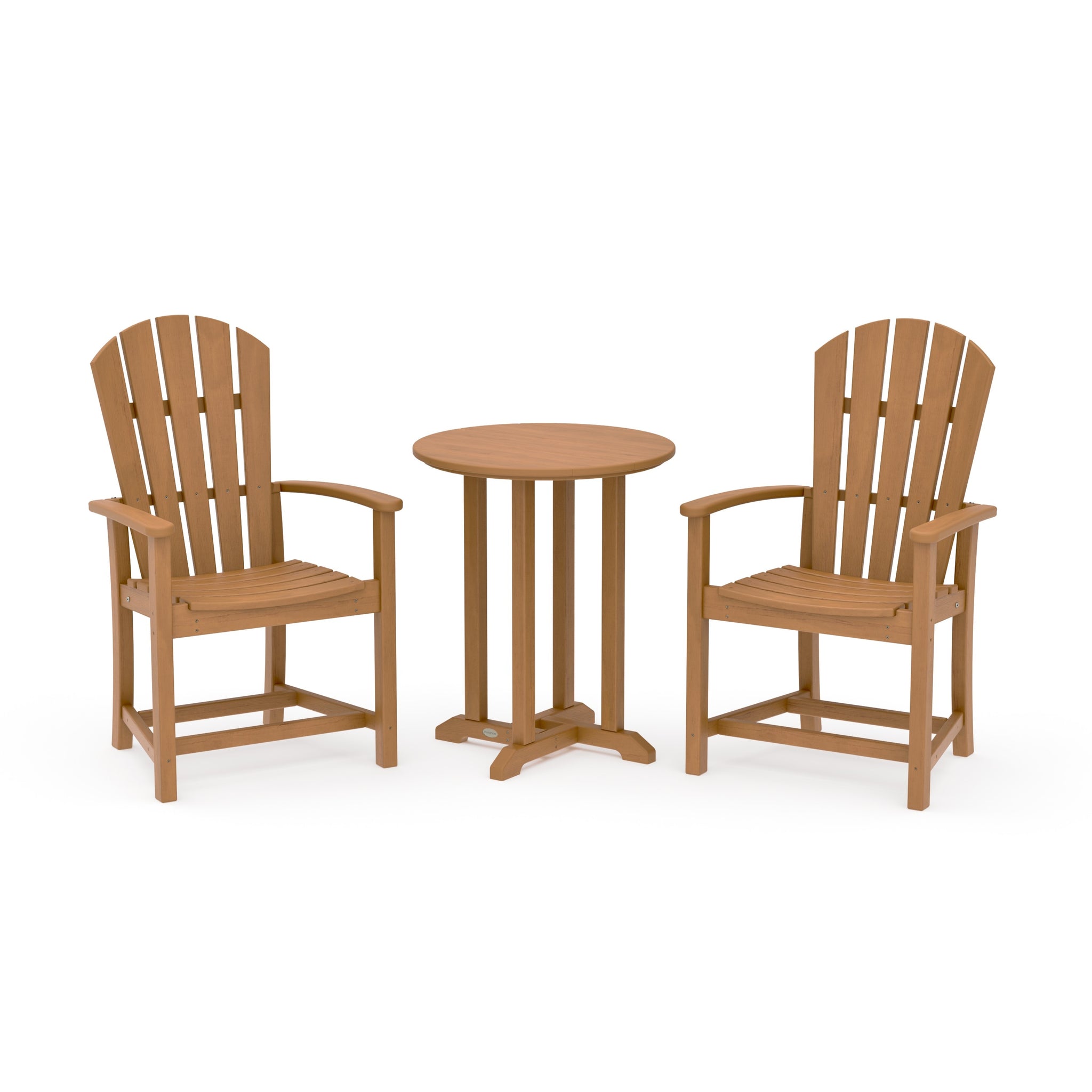 Palm Coast 3-Piece Round Farmhouse Bistro Dining Set