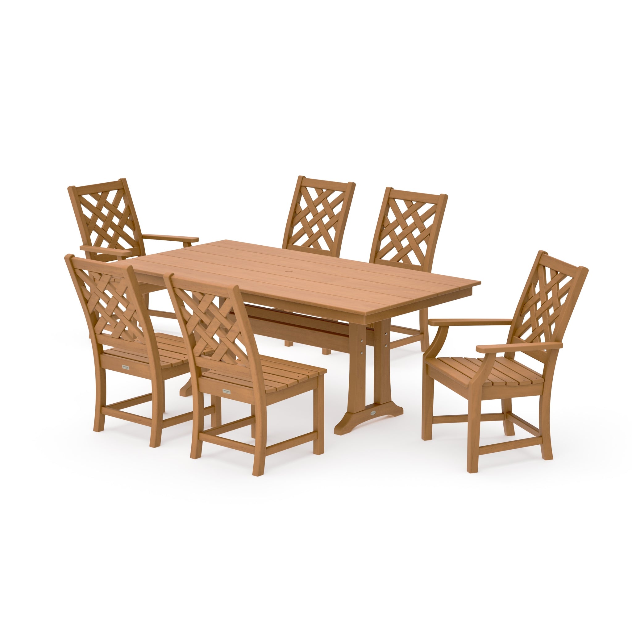 Wovendale 7-Piece Farmhouse Dining Set with Trestle Legs