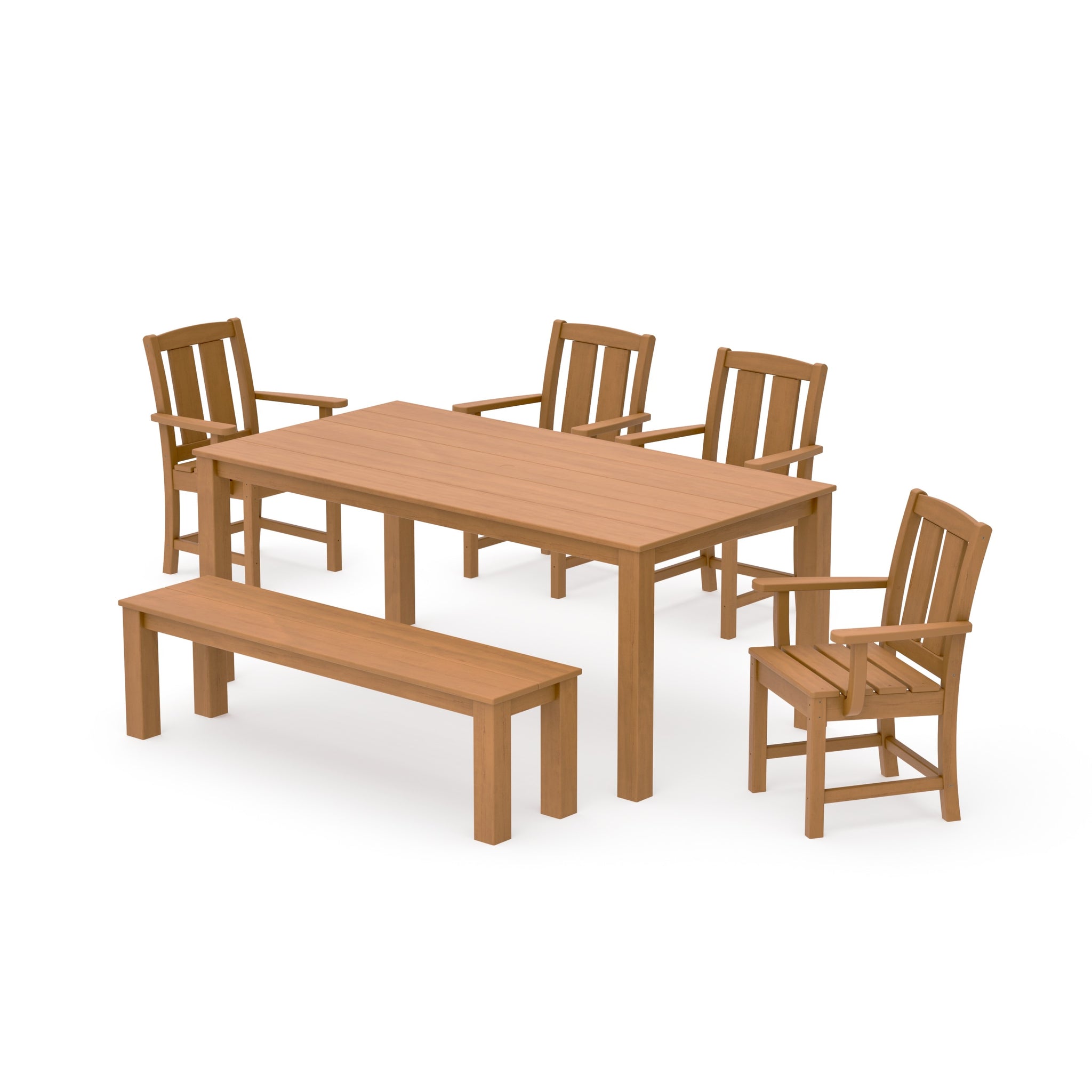 Mission 6-Piece Parsons Dining Set with Bench