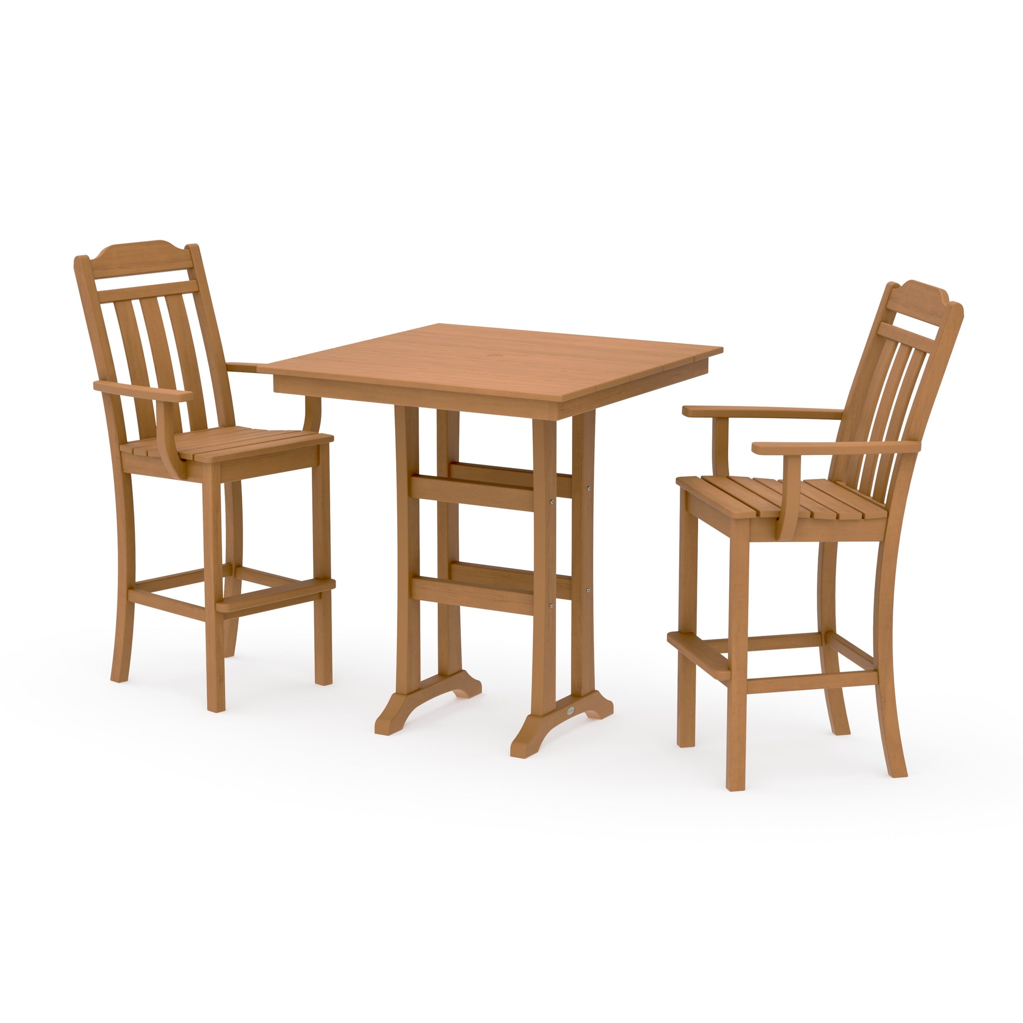 Cottage 3-Piece Farmhouse Bar Set with Trestle Legs