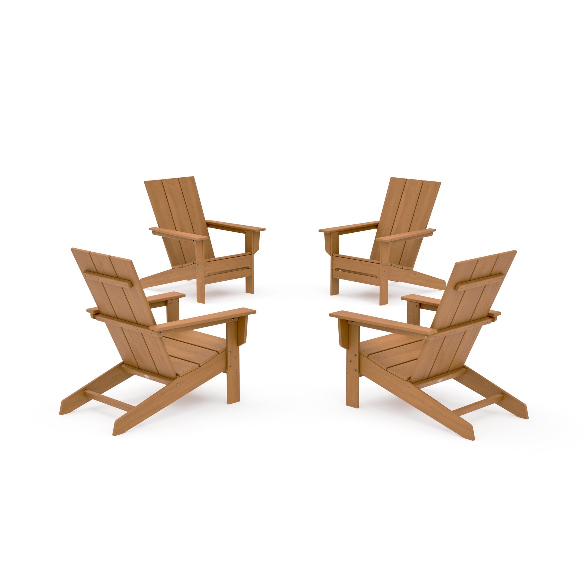 4-Piece Modern Studio Adirondack Chair Conversation Set