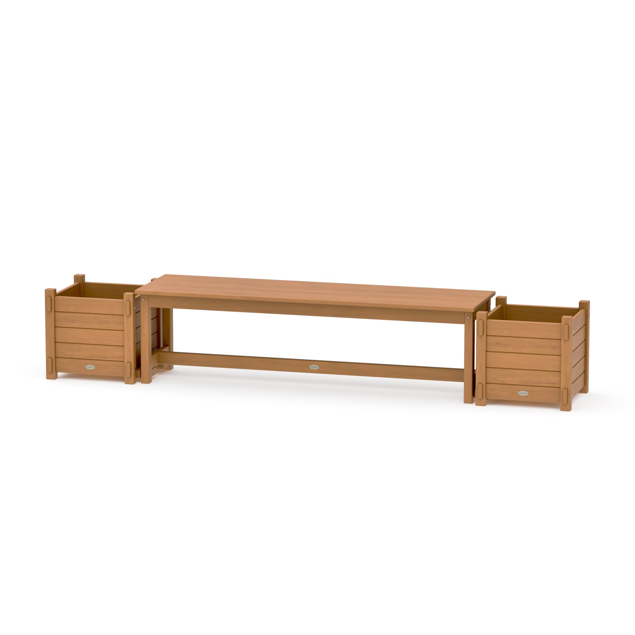 60" Nautical Straight Planter Bench Set