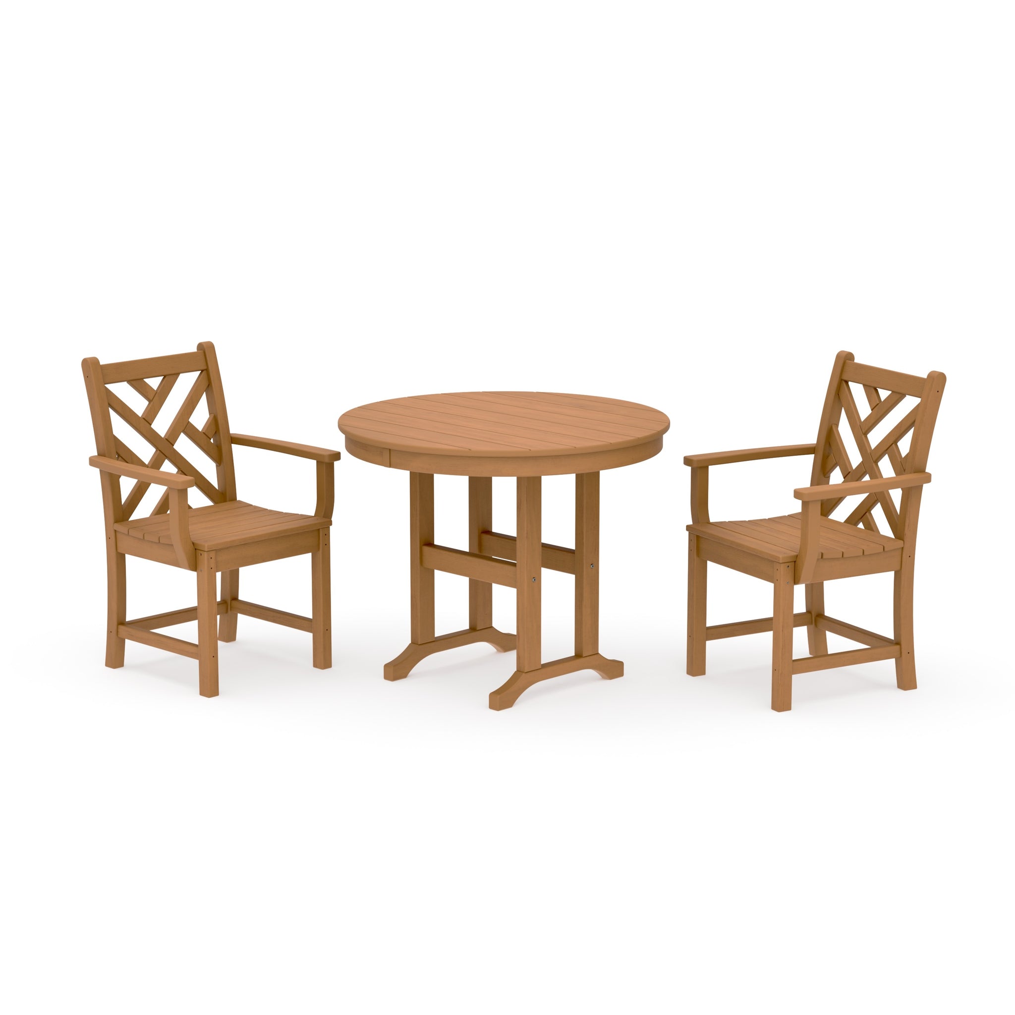 Chippendale 3-Piece Round Dining Set