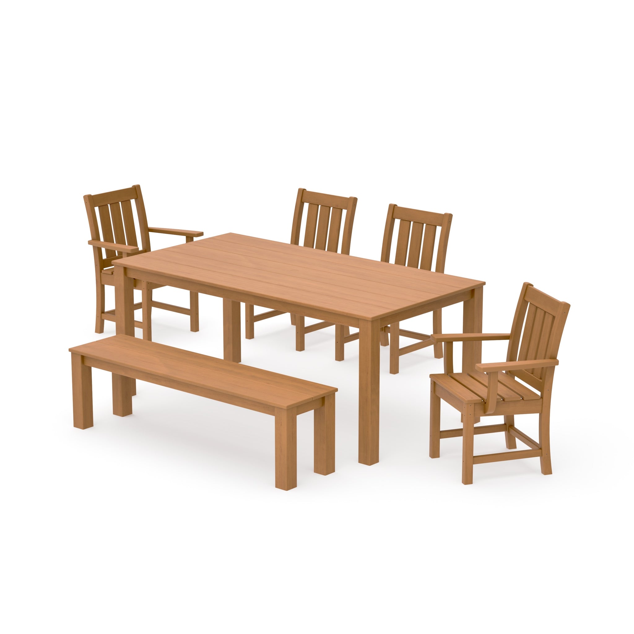Oxford 6-Piece Parsons Dining Set with Bench