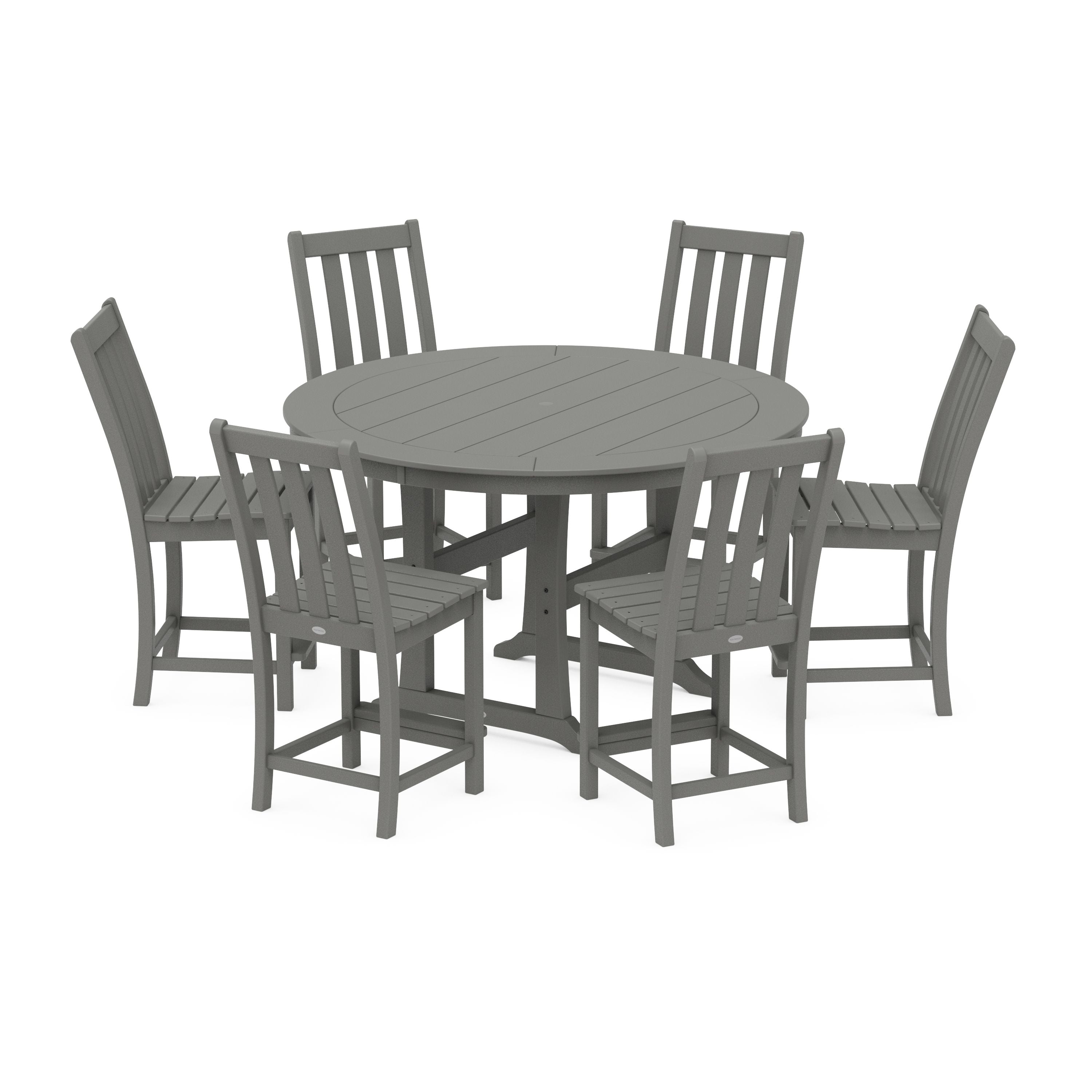 Vineyard 7-Piece Side Chair Round Counter Set