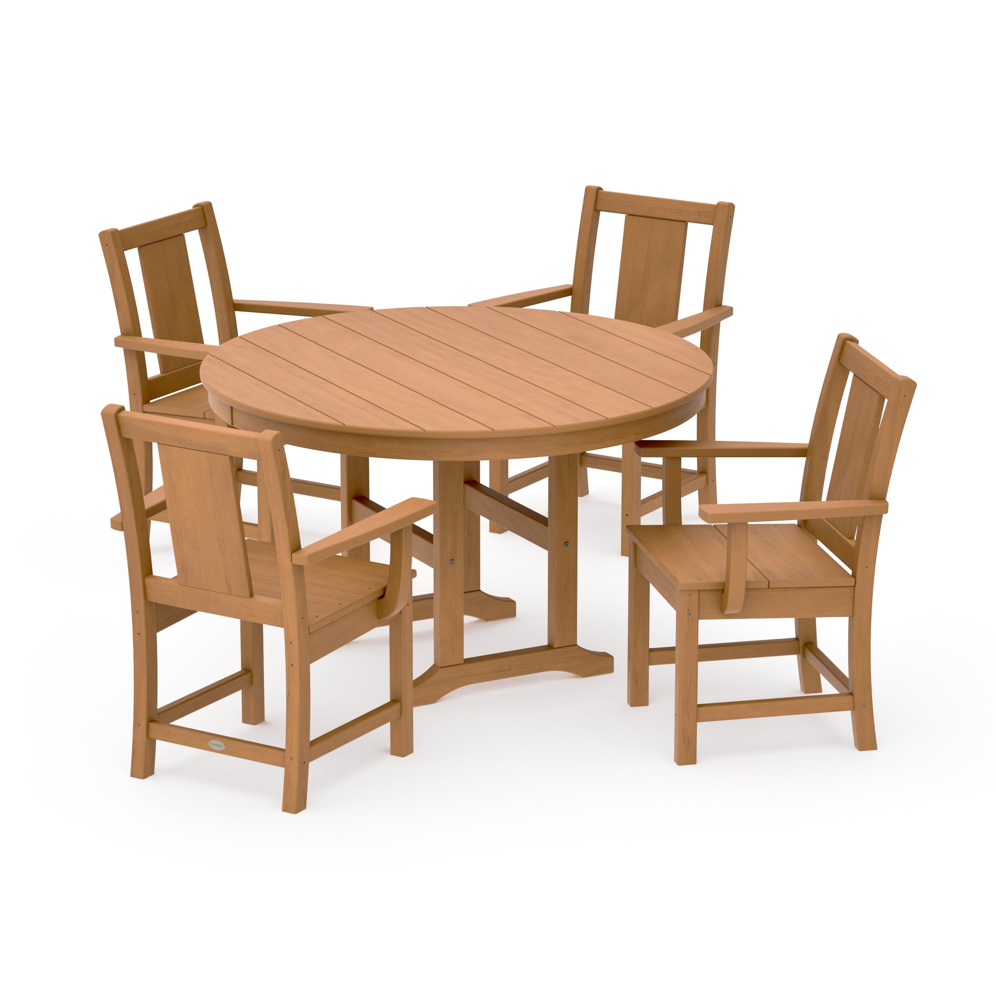 Prairie 5-Piece Round Farmhouse Dining Set