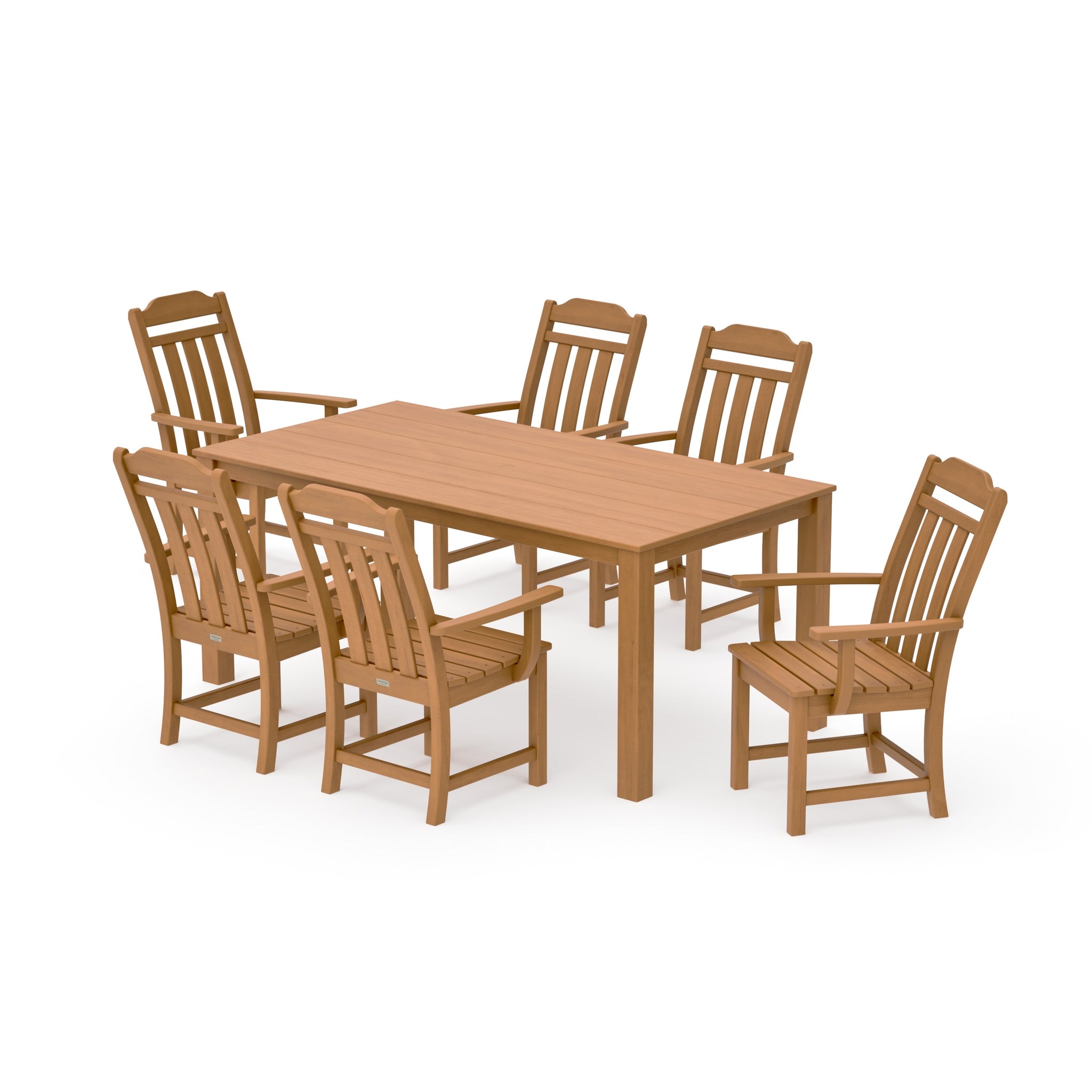 Cottage Arm Chair 7-Piece Parsons Dining Set